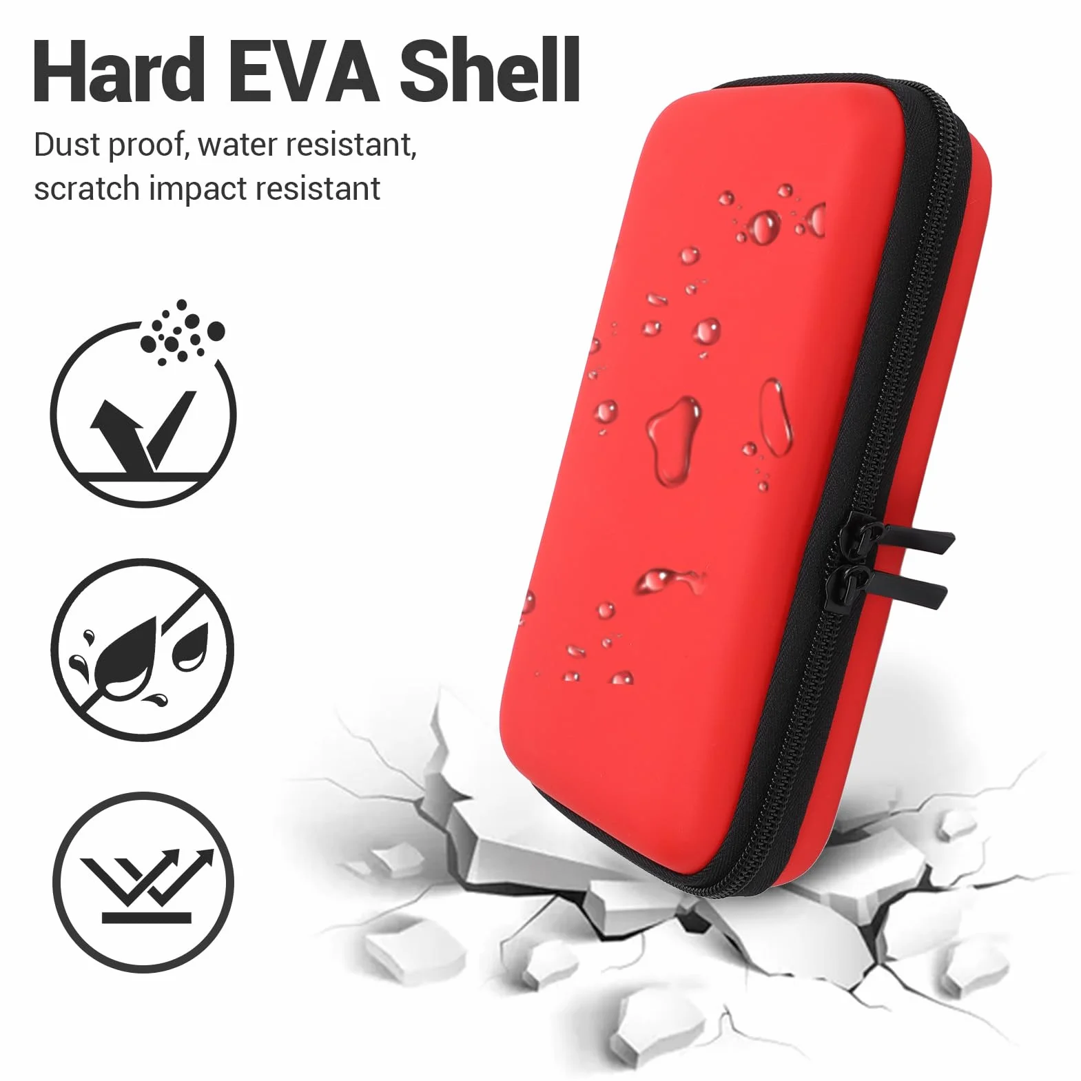 Połączenie Nintendonew Nowe 2DS XL, 2DS LL, New 3DS, 3DS Console, Hard Ochronne Turs Travel Case z 8 Kasetami Gier, przenoś (czerwony)