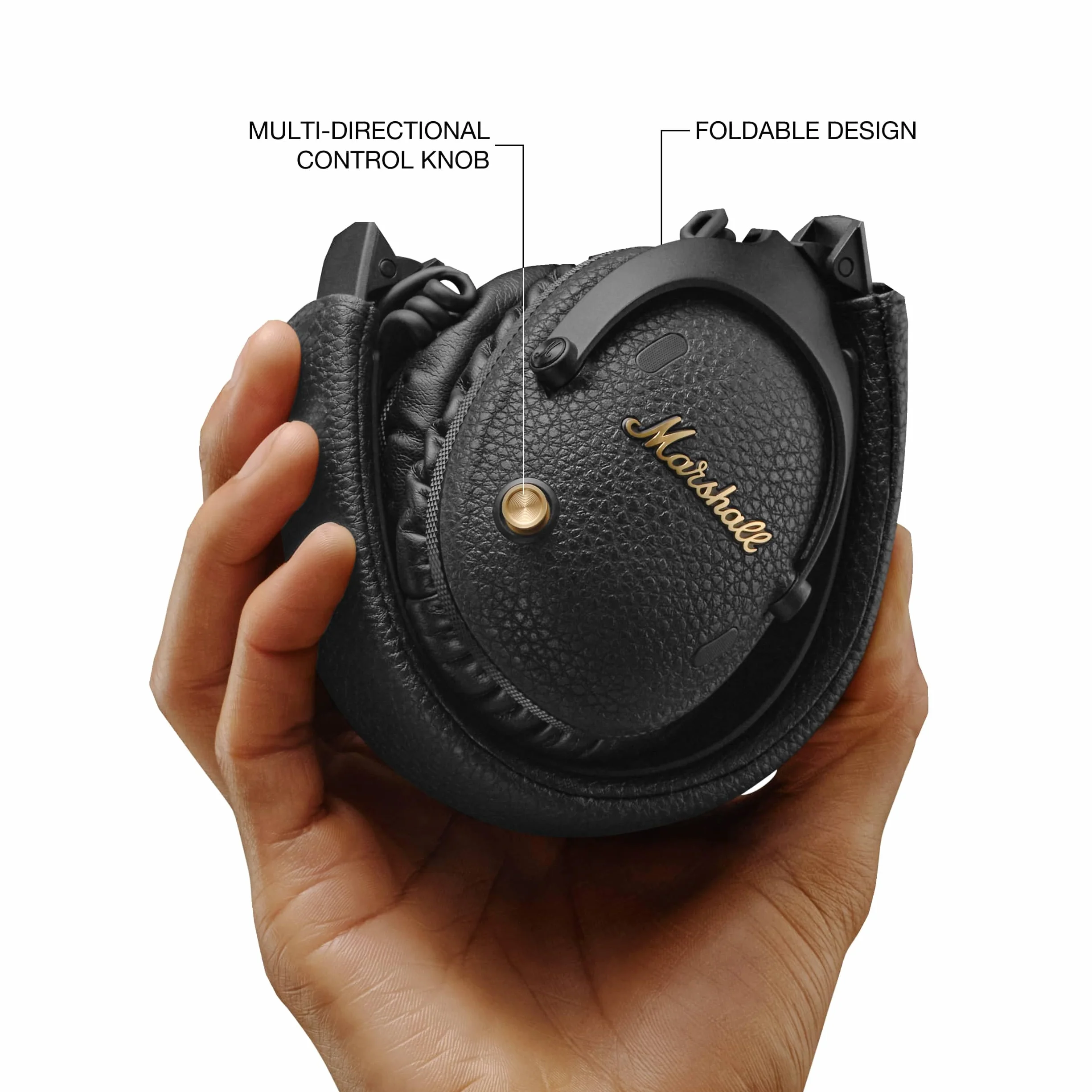 Marshall Monitor III ANC Bezprzewodowe słuchawki Bluetooth z aktywną redukcją szumów, czas odtwarzania 70 godzin - czarne