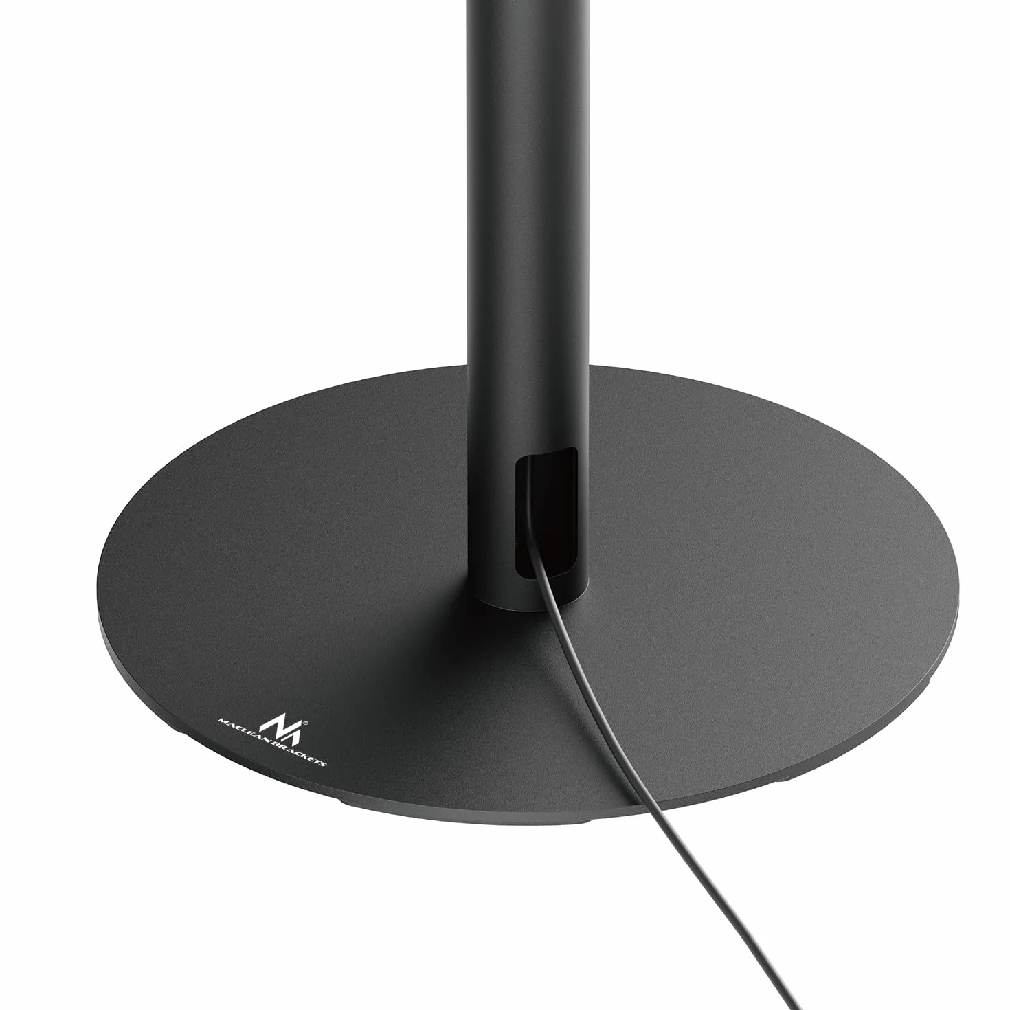 Maclean MC-496 Statyw podłogowy do Sonos Era 100 i 300 | Regulacja 682-1068 mm | Zarządzanie kablami i stabilna podstawa | Zestaw 2 czarnych statywów