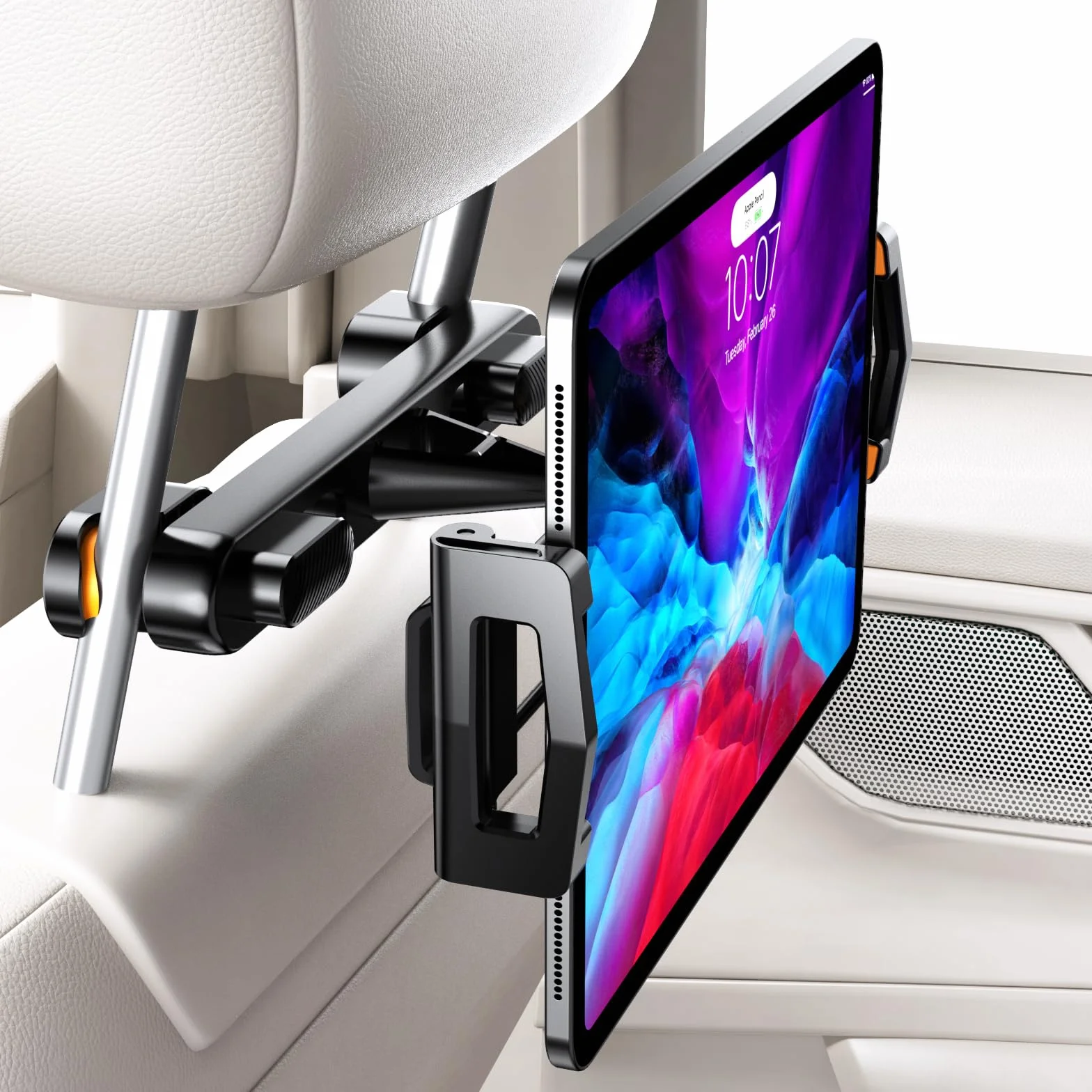 Samochodowy uchwyt do tabletu, uchwyt na tablet, zagłówek, uniwersalny uchwyt na zagłówek do Galaxy Tab, iPad Pro 12.9/11/Air/Mini, Switch, Fire HD i urządzeń 4-12,9"