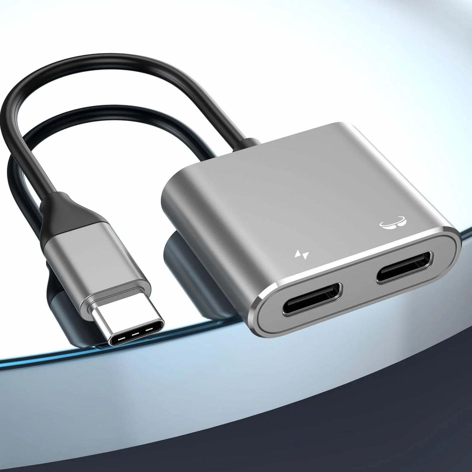 Adapter USB C na AR, Szybkie ładowanie PD 100 W, 4K 60 Hz HD z transmisją