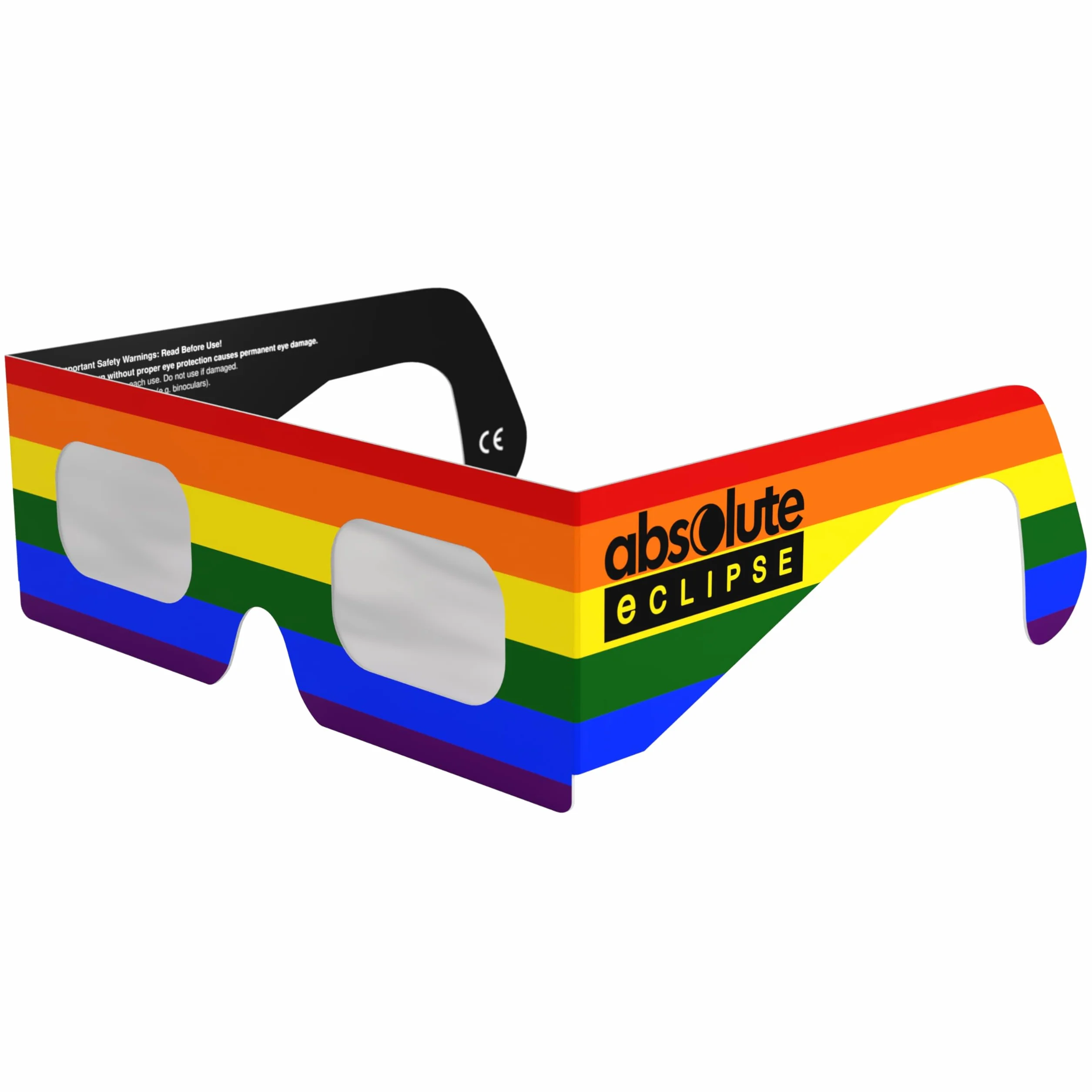 Absolute Eclipse Tęczowe okulary do zaćmienia słońca hurtowo - testowane przez ISO 12312-2 i certyfikat CE - zalecany przez AAS producent UE - 2026 Eclipse Europe