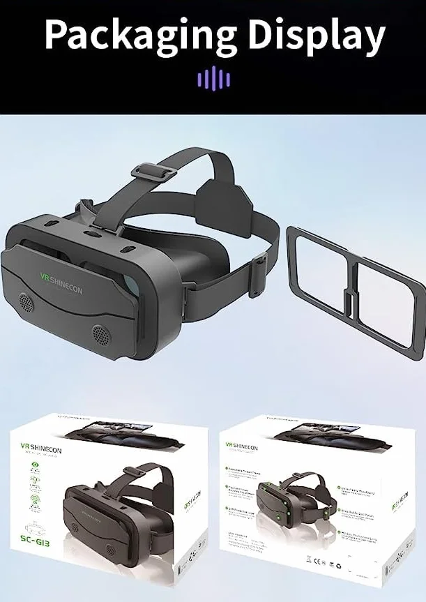 Okulary VR do telefonu komórkowego z pilotem zdalnego sterowania, 3D VR, okulary do wirtualnej rzeczywistości, do komputerów stacjonarnych, ochrona przed niebieskim światłem, pasuje do iPhone i