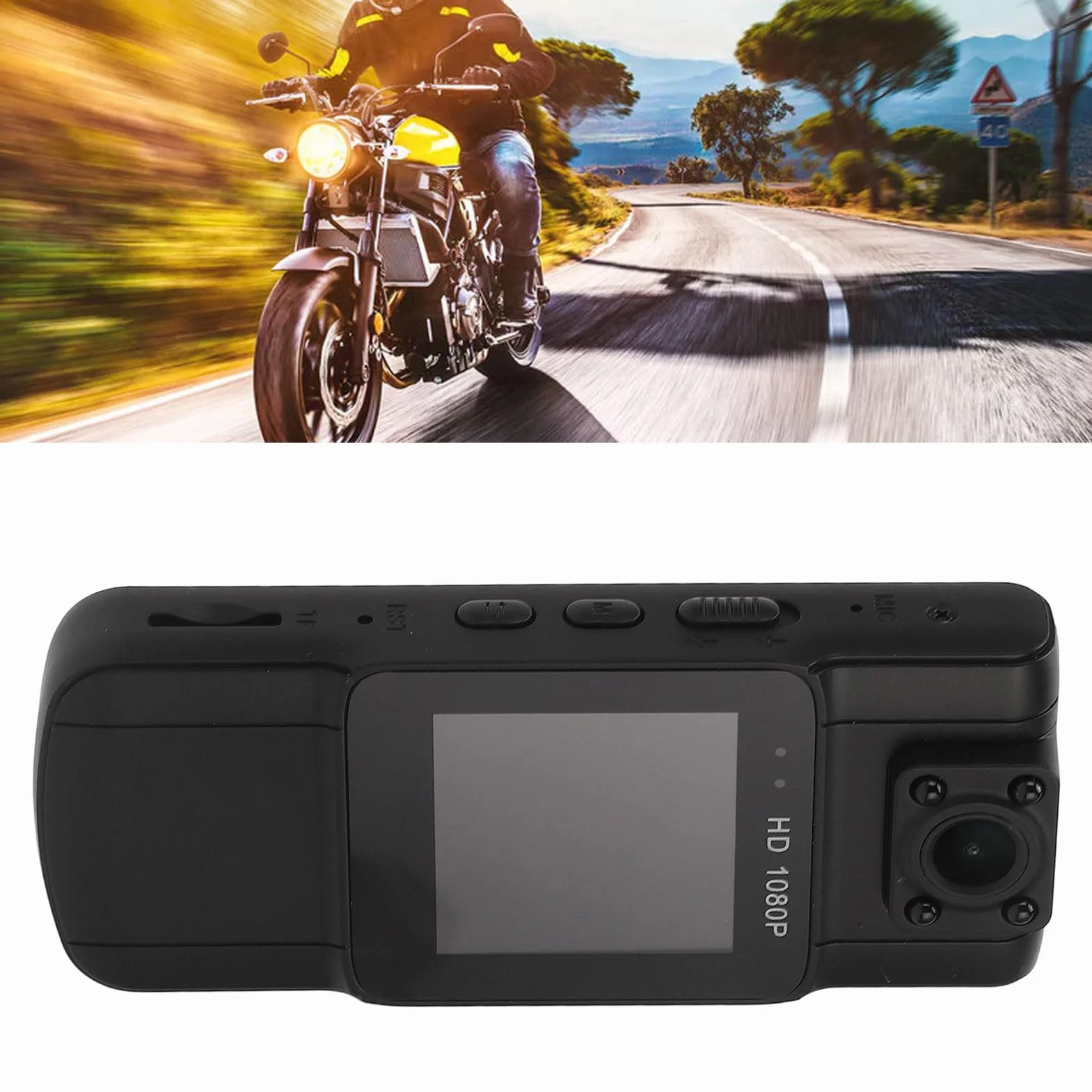 Kamera na Ciele 128 GB z Noktowizorem, Obrotowa Mini Rejestrator Policyjny