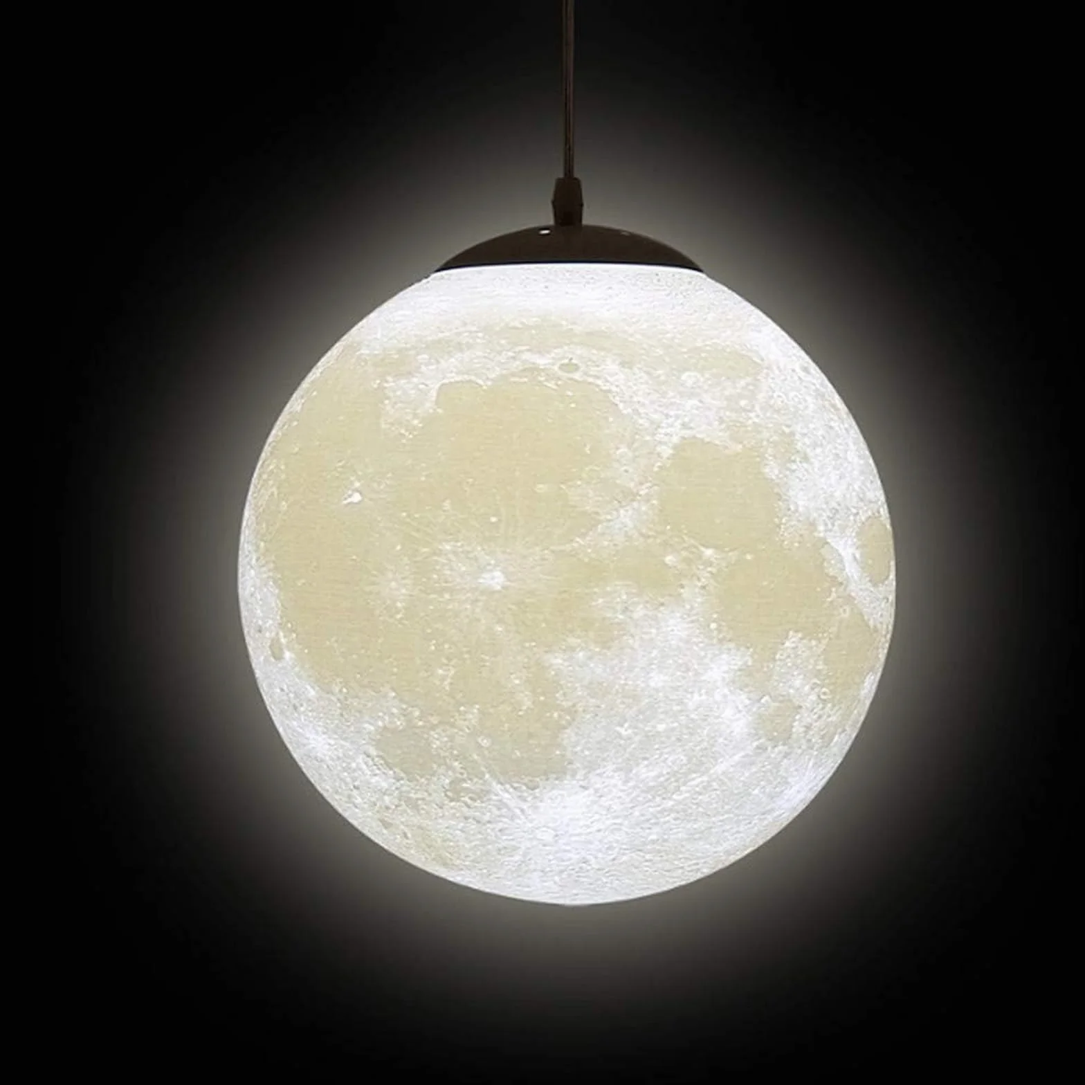 Lampa wisząca księżyc, nadruk 3D, lampa sufitowa, przemysłowa lampa dekoracyjna, lampa księżycowa, lampa sufitowa, lampa księżycowa, z regulacją wysokości, do pokoju dziecięcego, restauracji