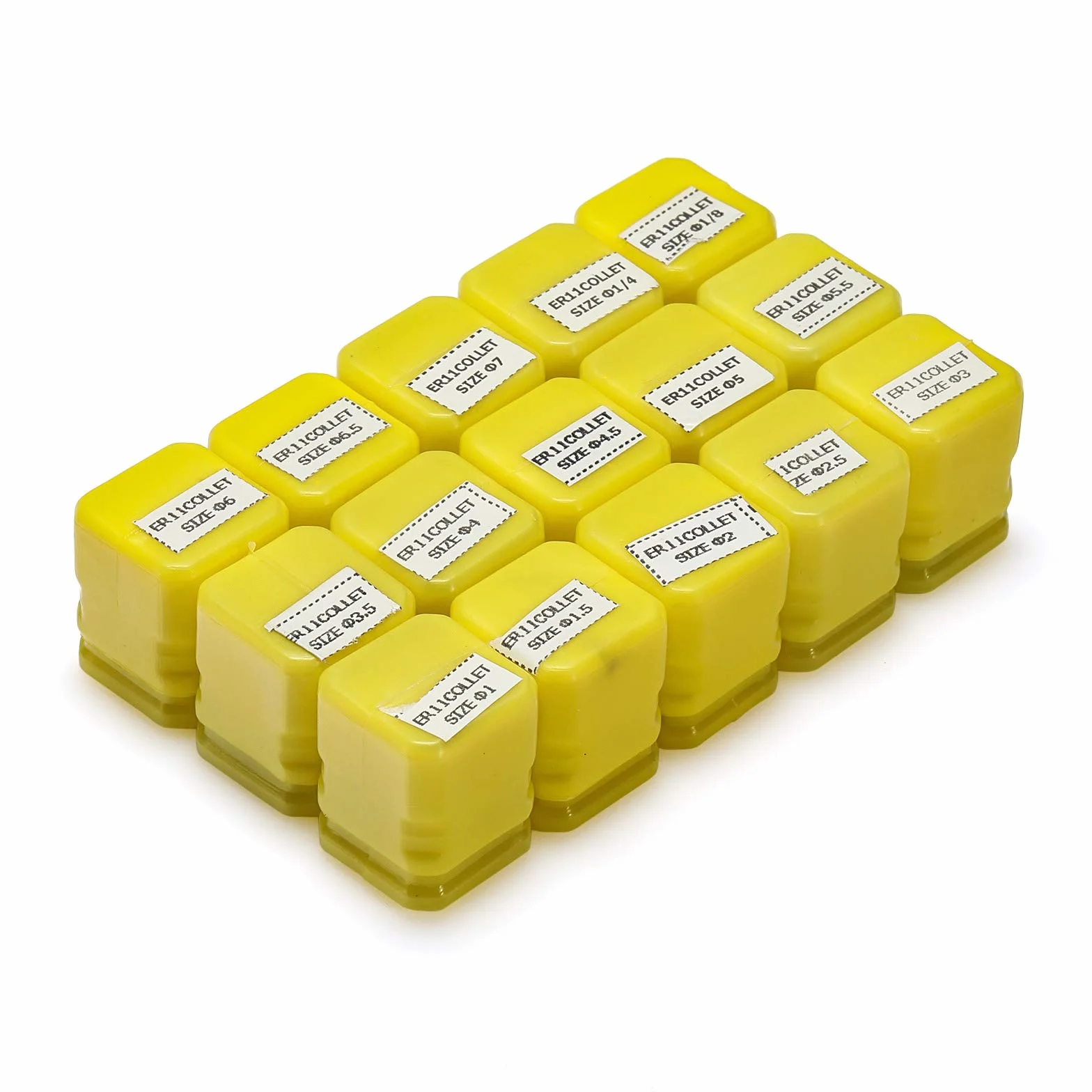 Genmitsu ER11 Zestaw tulei zaciskowych sprężynowych 1-7 mm 1/8 cala 1/4 cala do zacisków CNC, grawerka, tokarka, narzędzie 15 sztuk