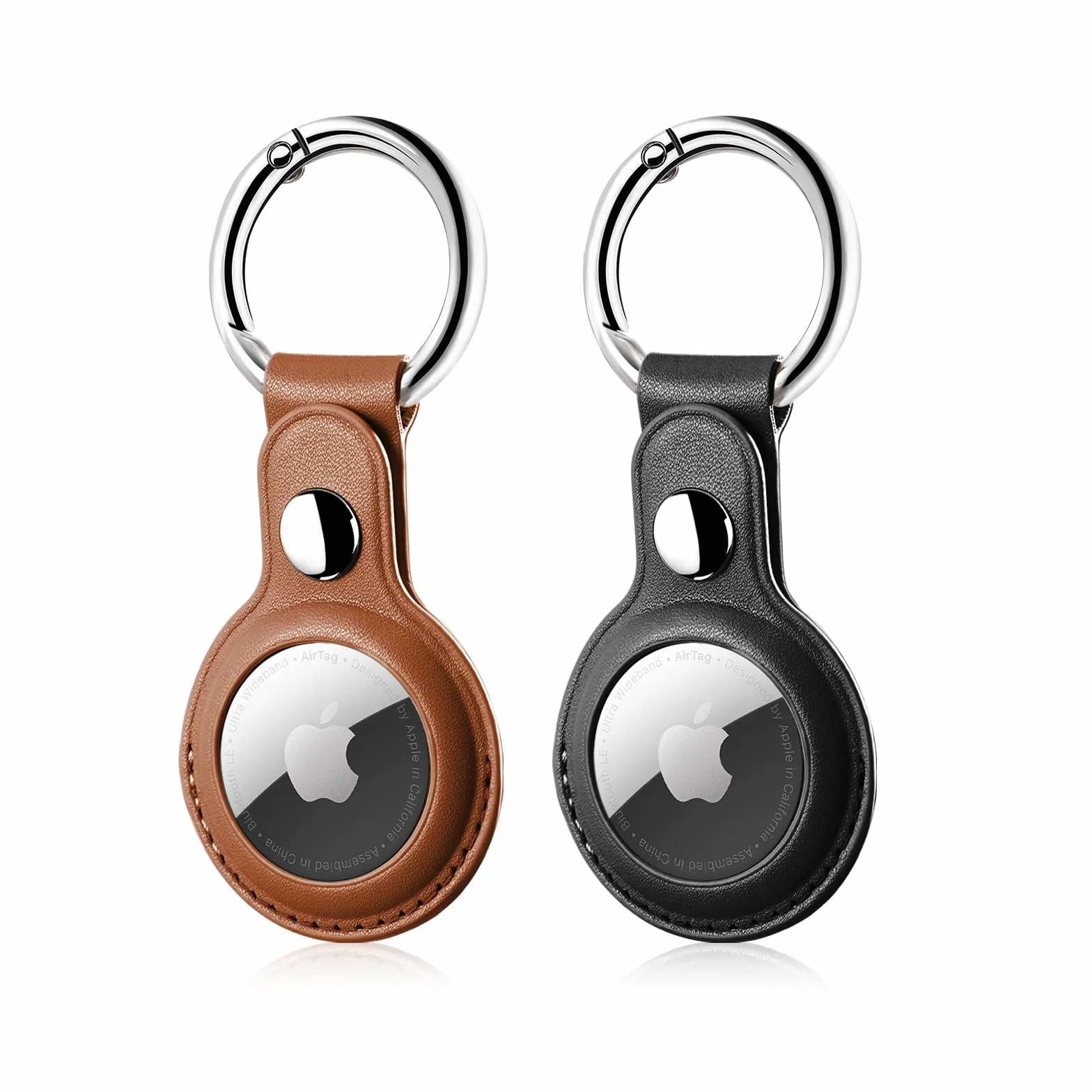 Skórzane etui Apple Air-Tag 2 sztuki z breloczkiem do kluczy
