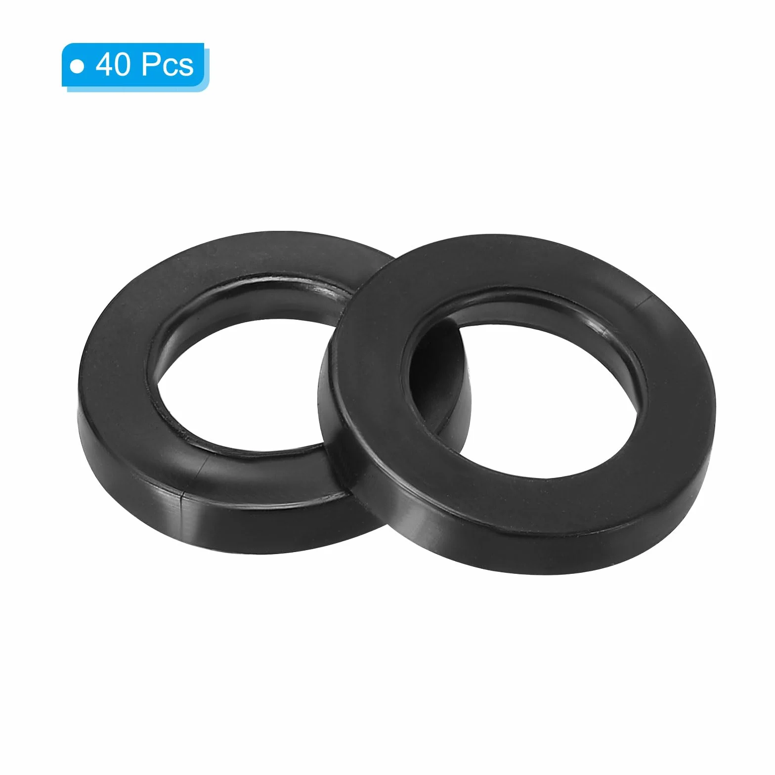 PATIKIL M10 gumowa podkładka płaska, 40 opakowań 10 mm ID 16 mm OD 2,5 mm gruba uszczelka dystansowa pierścień uszczelniający do kranu wąż wodny mocowanie śruby, czarna