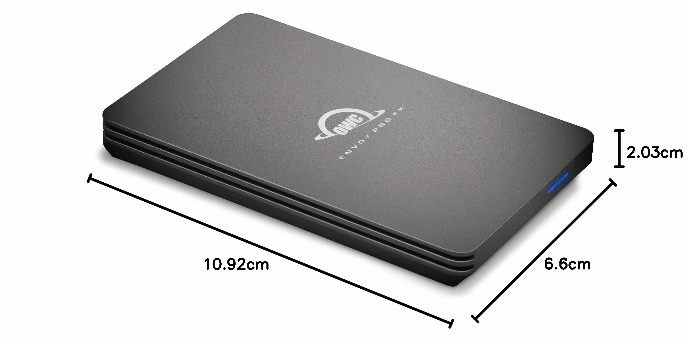 OWC - Envoy Pro FX - 2.0 TB - Thunderbolt 4 do 40 Gb/s, USB 3.2 Gen 2 do 10 Gb/s, do 2800 MB/s, przenośny, odporny na uderzenia, pyłoszczelny i wodoszczelny zgodnie z IP67 (Rugged), magistrala