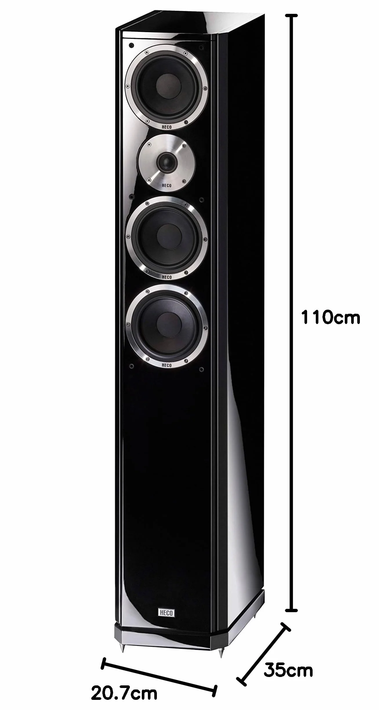 Heco Aleva GT 602 głośnik stojący 180/320 W piano czarny
