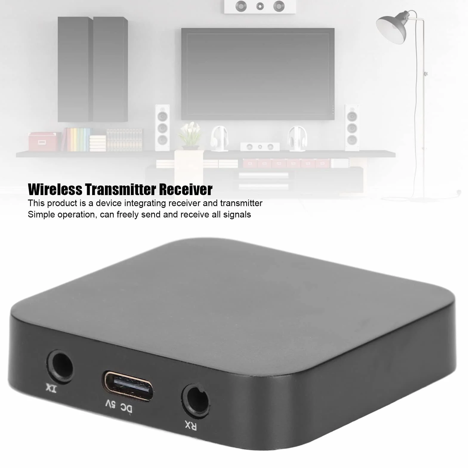 Odbiornik nadajnika Bluetooth 5.0 2 w 1 niskie opóźnienie strumieniowy dźwięk