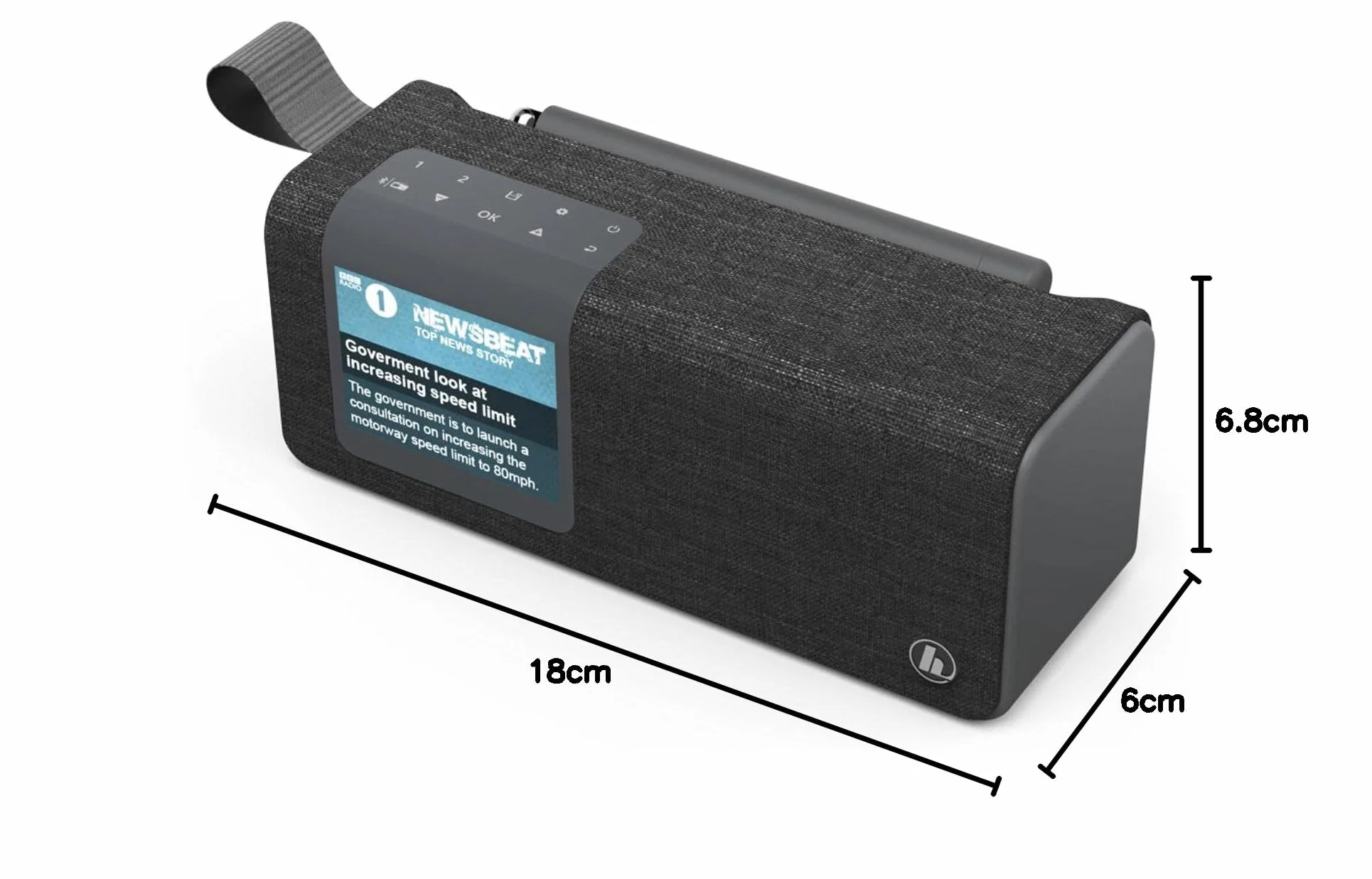 Hama DR200BT Radio cyfrowe Bluetooth DAB/DAB+/FM przenośne czarne