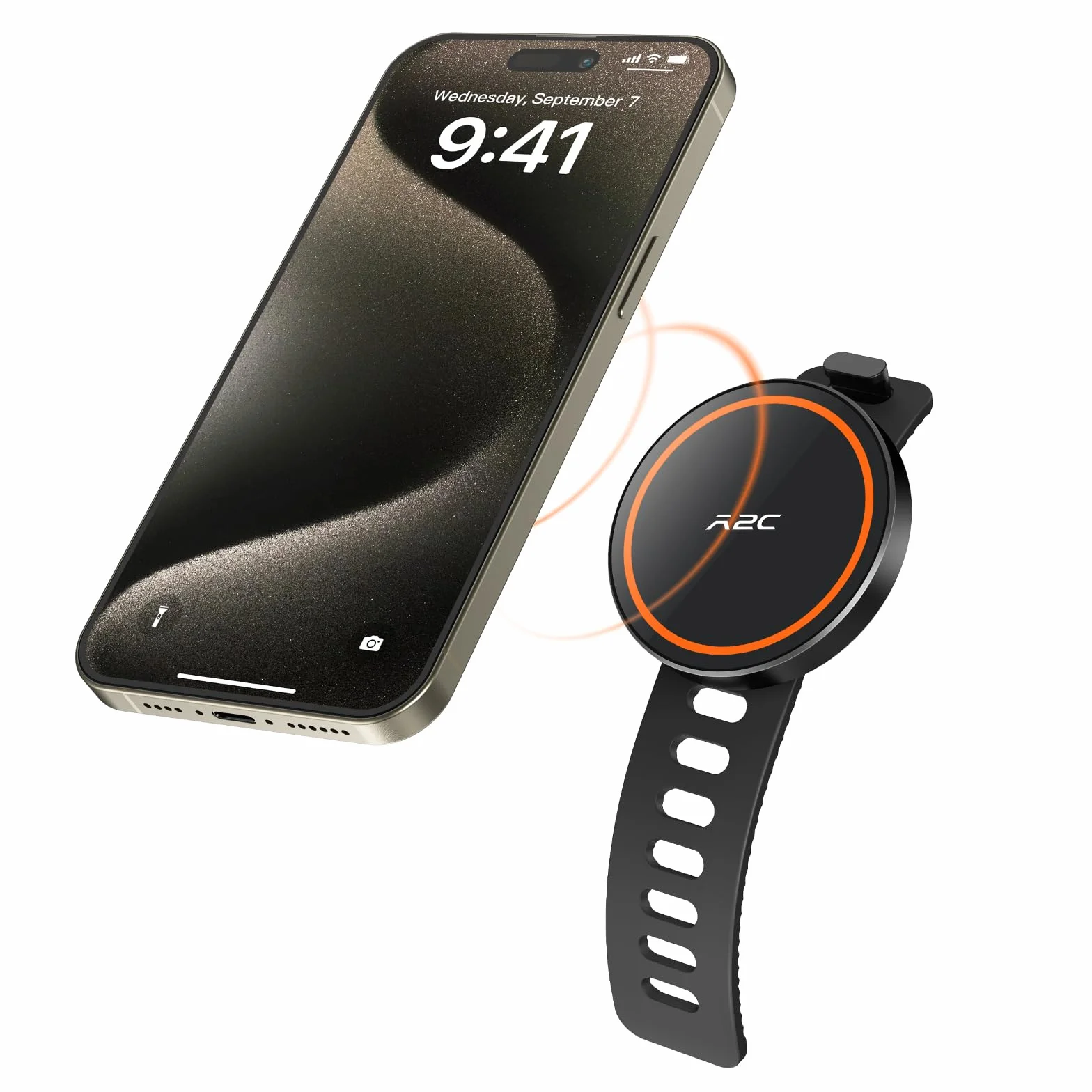 A2C Magnetyczny Uchwyt na Telefon do Siłowni i Sprzętu Fitness, Uchwyt MagSafe do Rowerów Treningowych, Bieżni, Wózków i Wózków Sklepowych, Kompatybilny z Smartfonami 4.7–6.5"