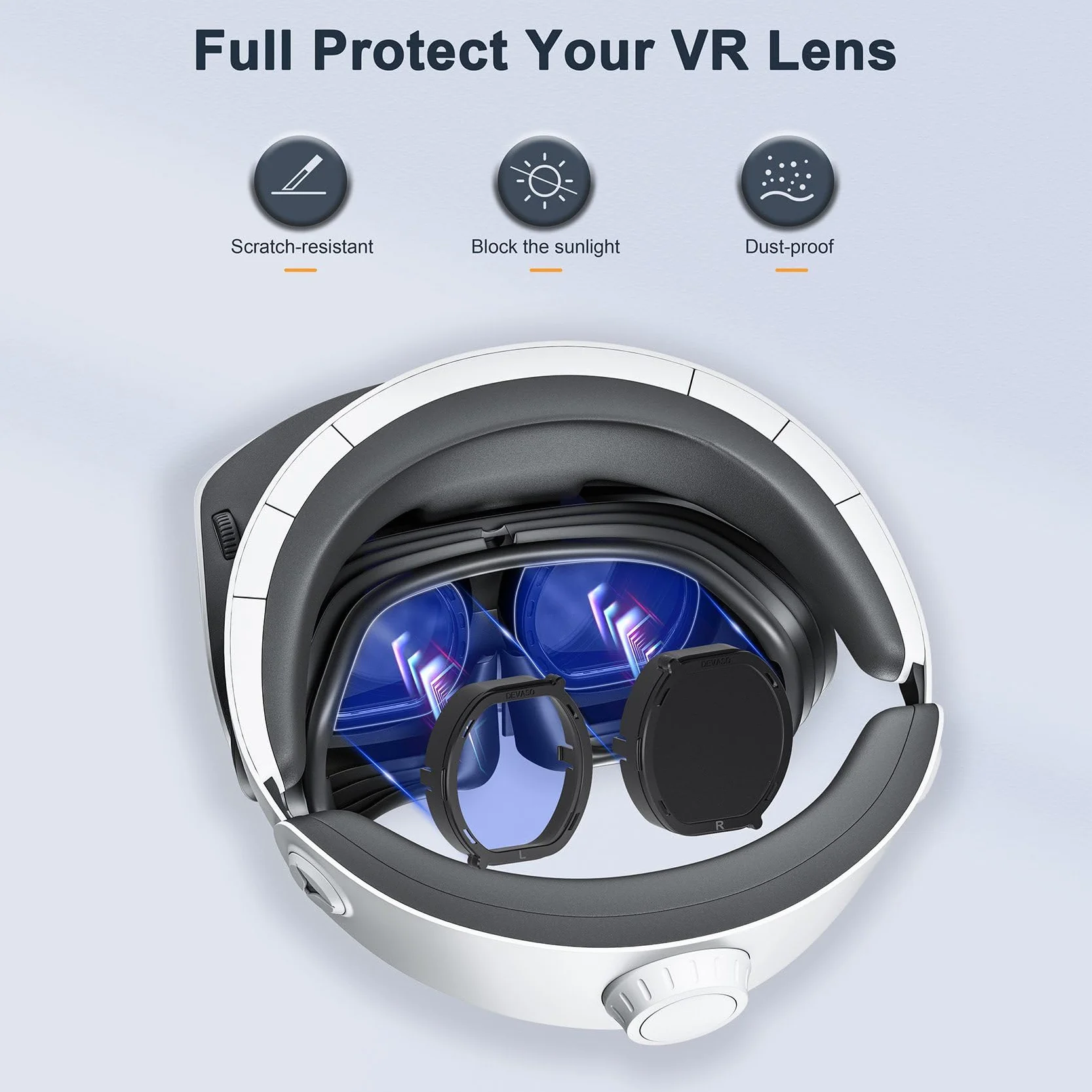 Soczewki z recepturą VR do obiektywu PS VR2, krótkowzroczność okularów antyrefleksyjnych, szybko rozkładana ramka ochronna do zestawu części PSVR2
