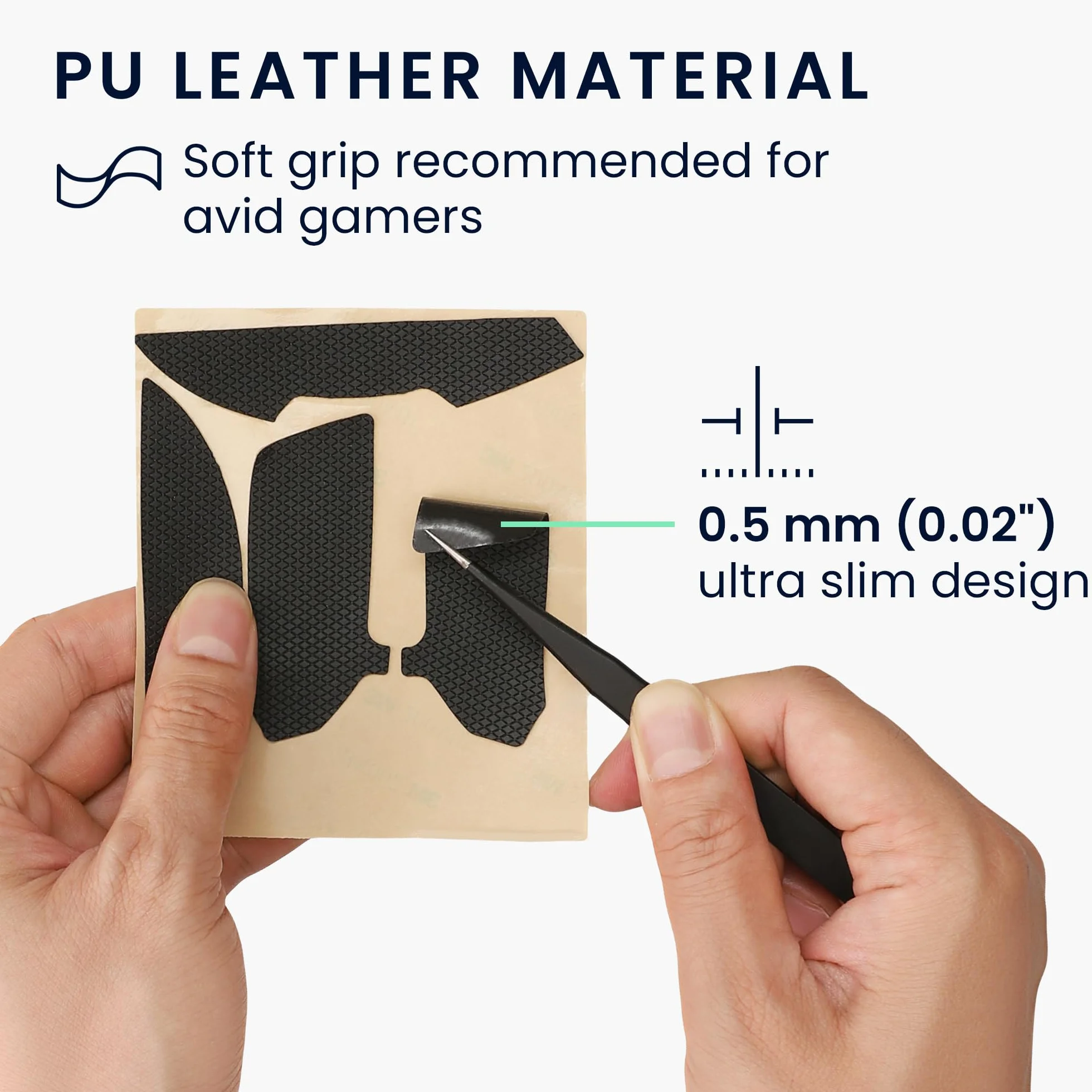 kwmobile Podkładki antypoślizgowe kompatybilne z Logitech MX Master 3S - PU Leather Gaming Grip Stickers - Black
