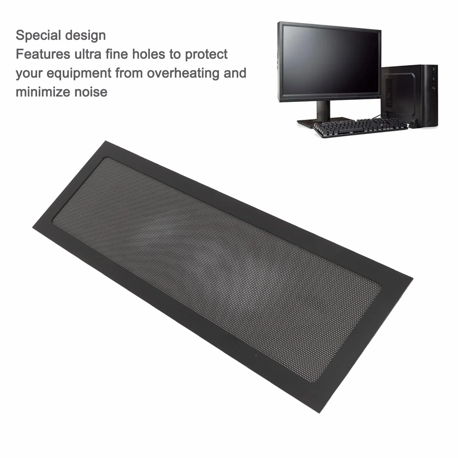 Filtr Siatkowy Przeciwpyłowy 360x120mm Obudowa PC z Paskiem Magnetycznym 2 szt.
