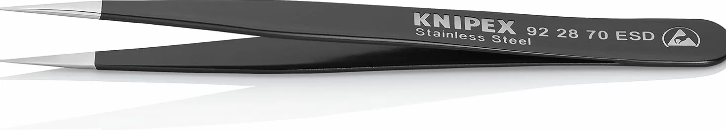 KNIPEX Pinceta uniwersalna ESD matowe gładkie 110 mm, 92 28 70 ESD