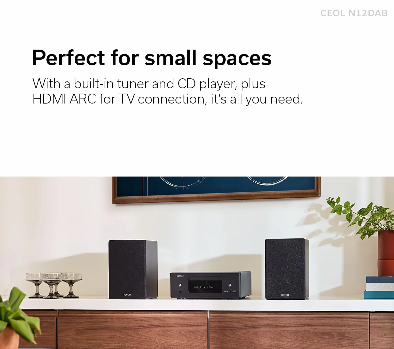 Denon CEOL N12DAB system all-in-one z CD, DAB/FM, HDMI ARC, HEOS® - czarny