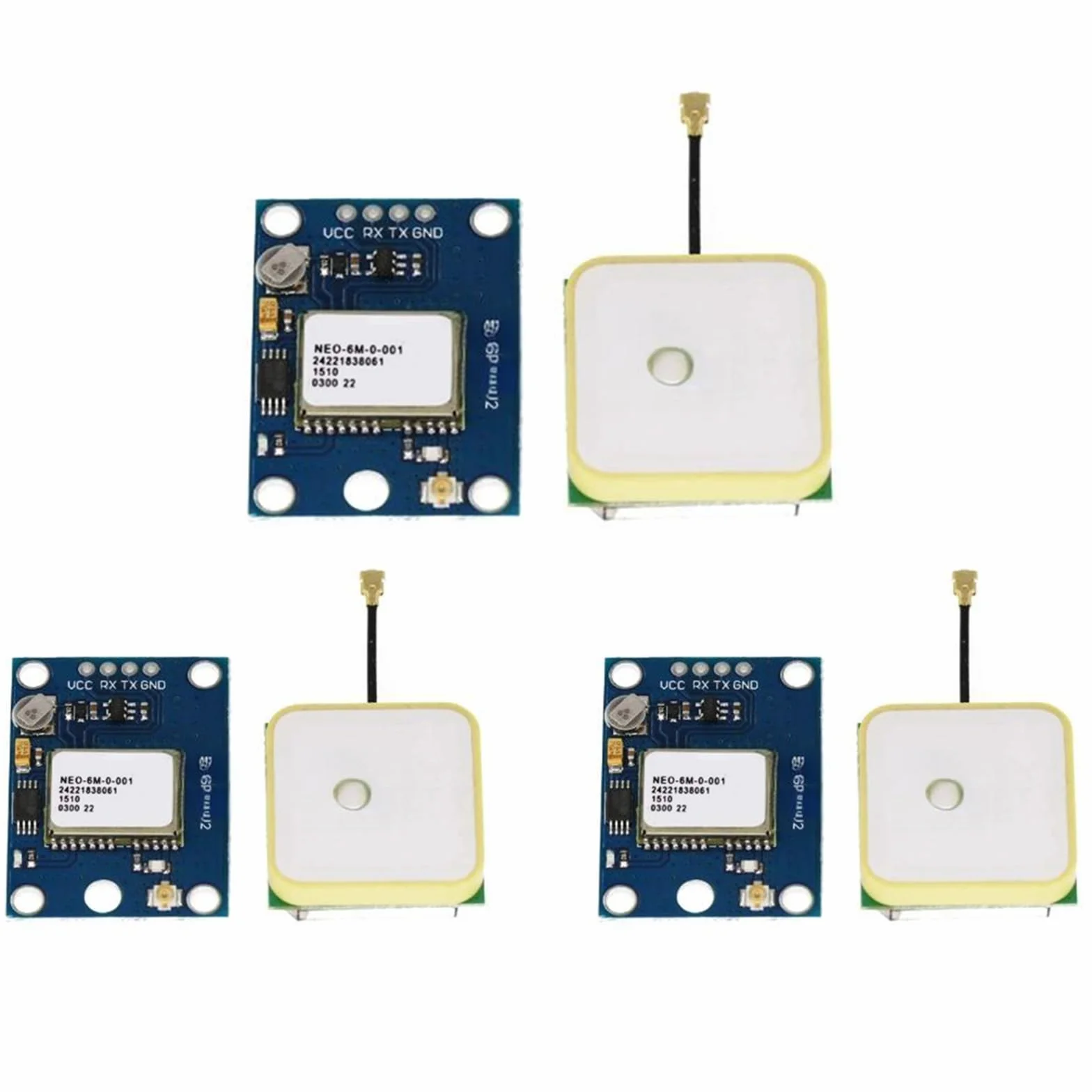 GY-NEO6MV2 NEO-6M moduł GPS sterowania lotem 3 V-5 V z anteną ceramiczną do Arduino (3 sztuki)