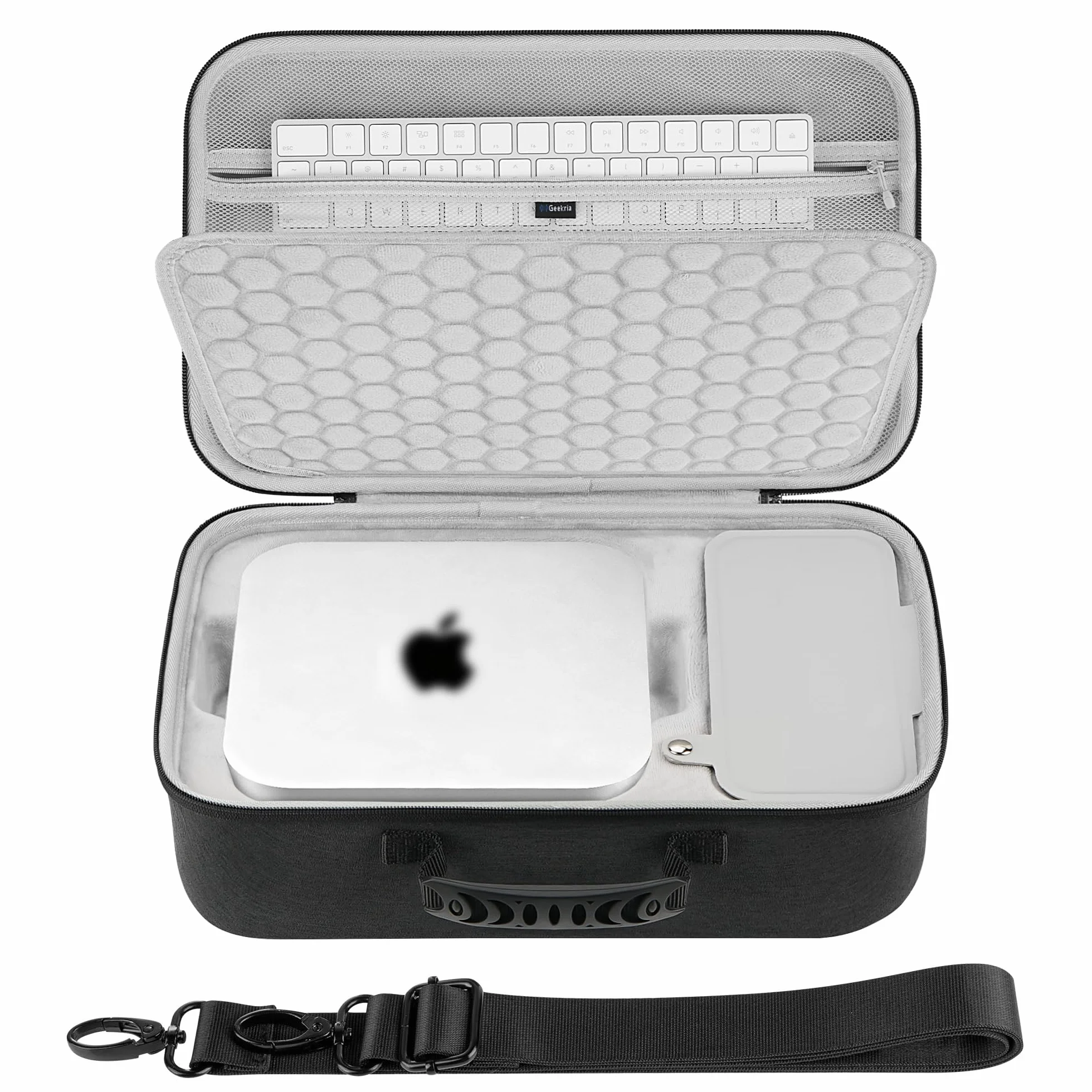 Geekria Twarde etui kompatybilne z Apple Mac Studio 2026 M5/M1/M2/M3/M4 Max/Ultra, torba podróżna do komputera stacjonarnego