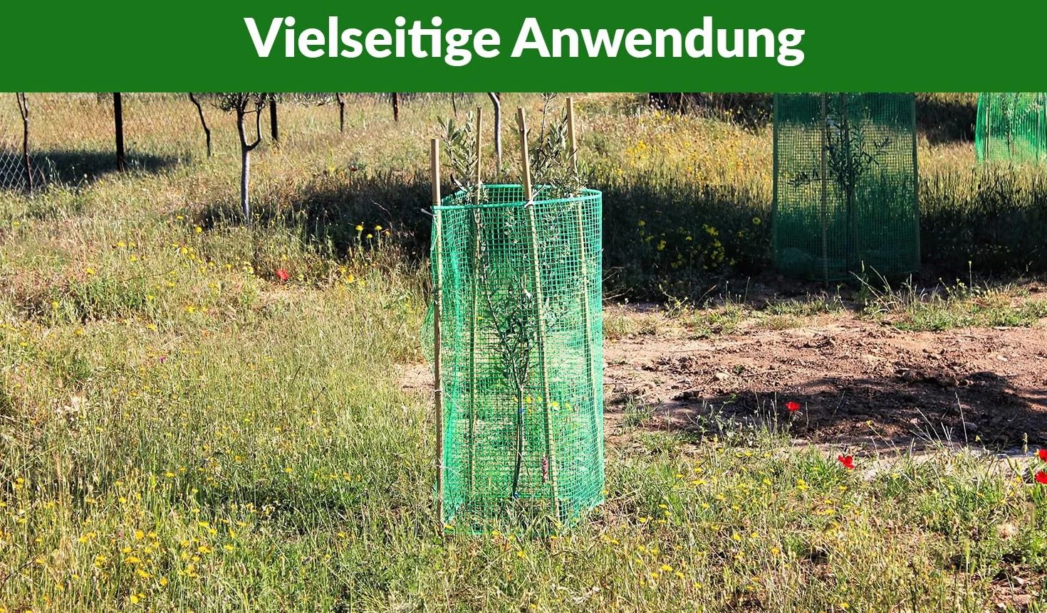 MELETE - Siatka ogrodowa 1,2m x 50m – Siatka ogrodzeniowa z tworzywa sztucznego - Zewnętrzna, elastyczna, o prostokątnych oczkach - Wszechstronna do ochrony roślin i zwierząt - Zielona