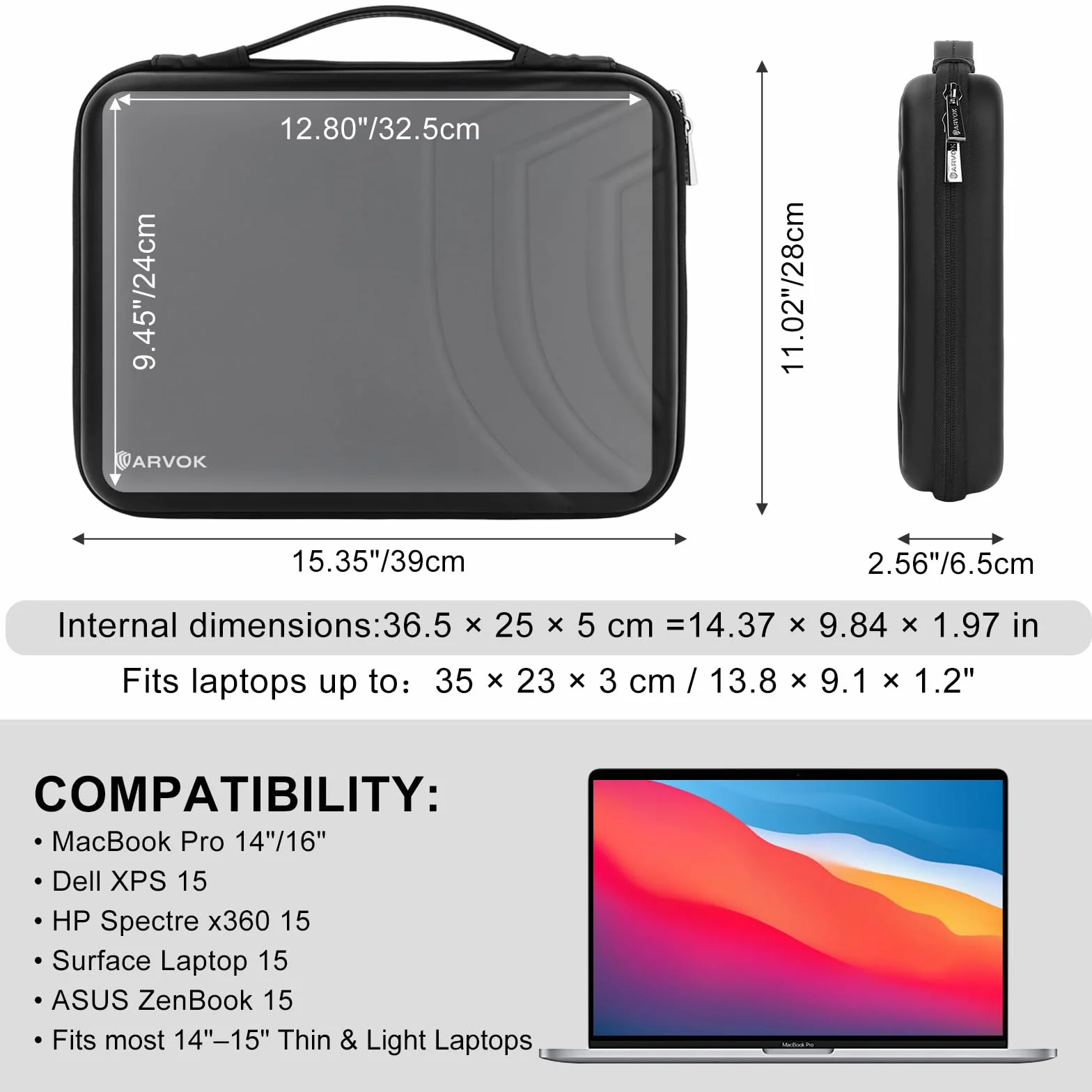 Torba na laptopa MacBook 15 cali czarny
