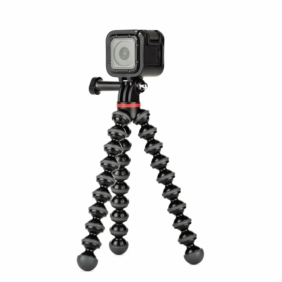 JOBY JB01516-BWW GorillaPod 500 Action flexibles Ministativ (mit Stiftbefestigung für GoPro, 360-Grad-Kameras und andere Action-Kameras, Traglast bis zu 500 g)