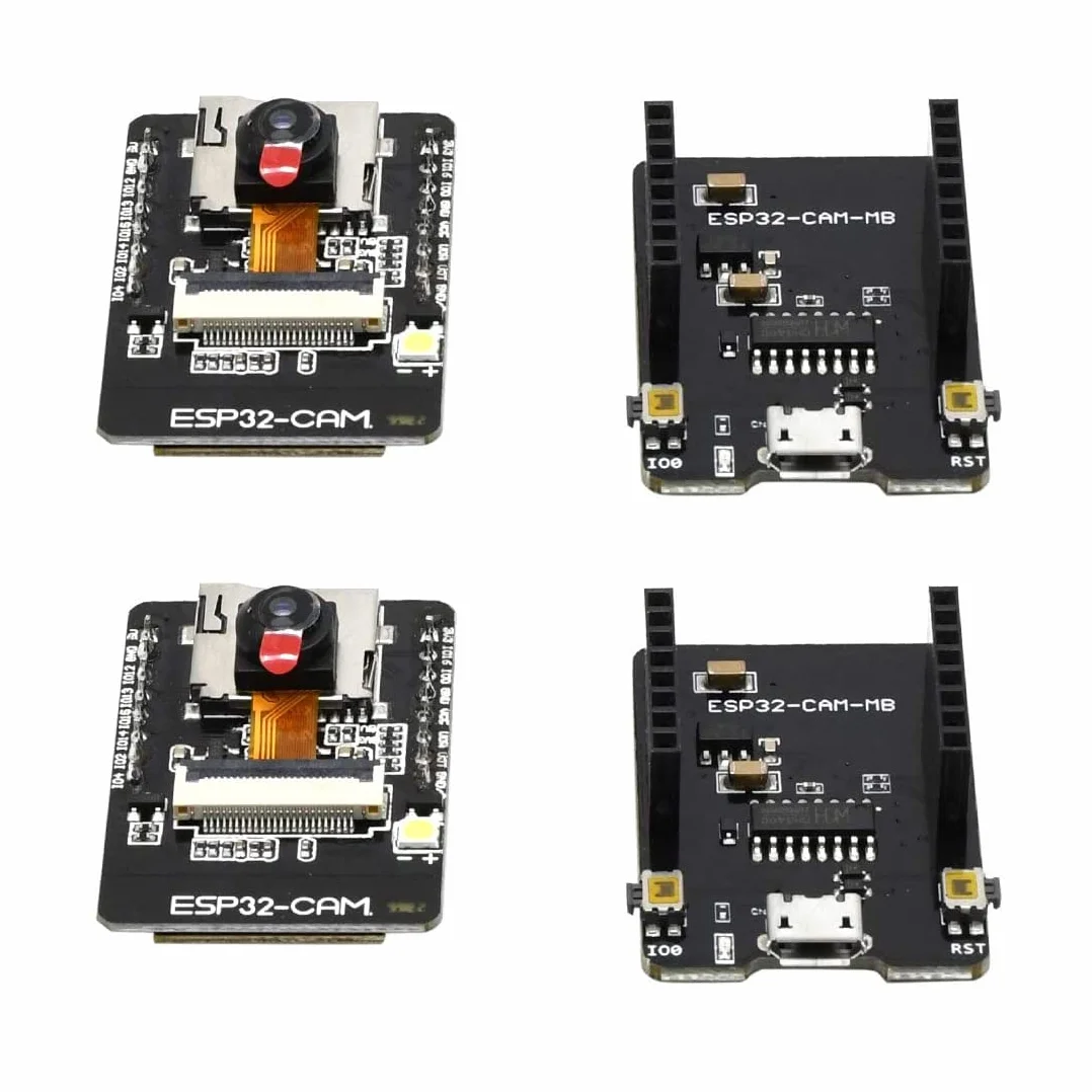 Hailege 2 szt. ESP32-CAM ESP32 OV2640 moduł kamery Wireless WiFi Bluetooth moduł OV2640 2 MP TF kamera rozwojowa z kamerą