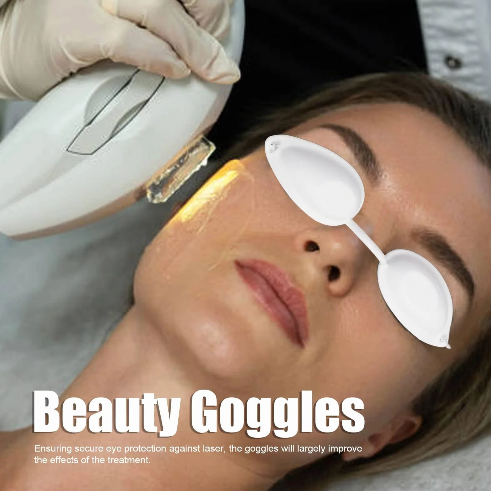 Gogle Kosmetyczne TPU Gogle Ochronne Regulowane Laserowe Gogle Ochronne do Opalania w Salonie