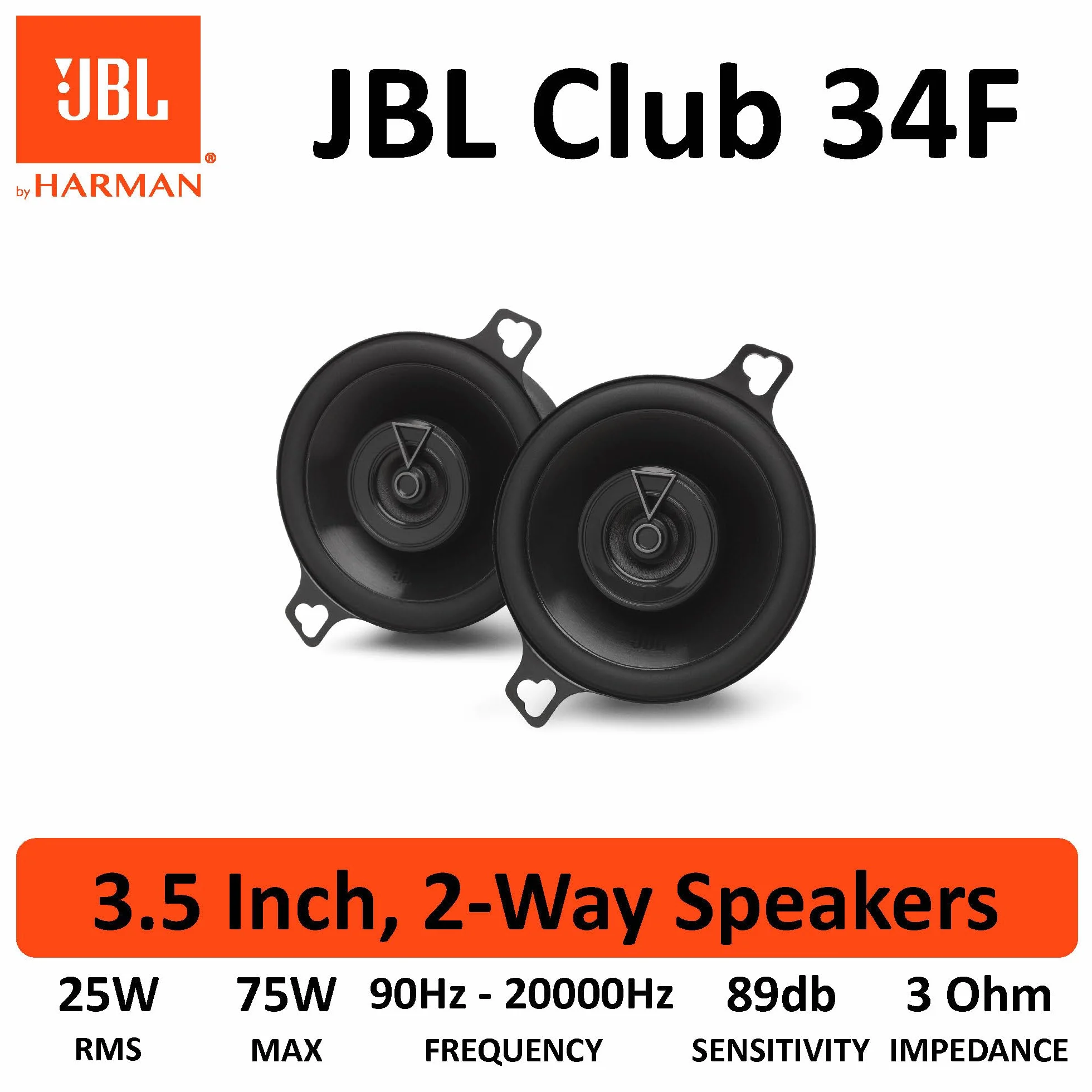JBL Club Gen3 34F 3,5'' (8,7 cm) zestaw głośników koncentryczny