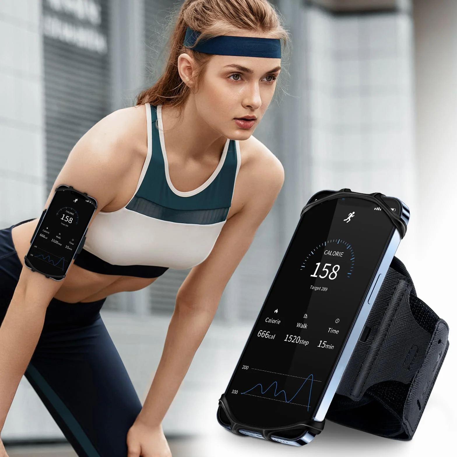 Pokrowiec na telefon sportowy obracany 360° uniwersalny pasek