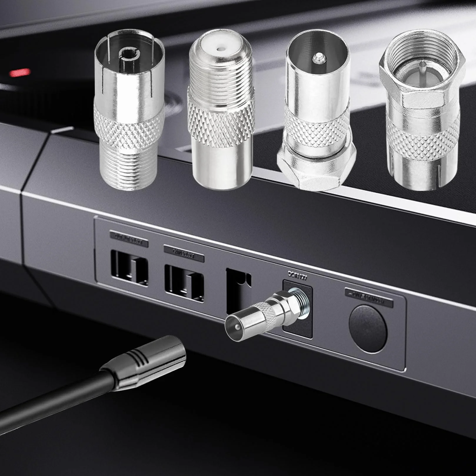 Adapter TV do powietrza SAT F-stecker koaxialne złącze F męskie żeńskie zestaw