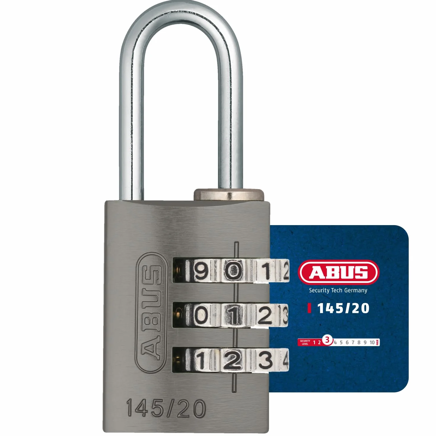 ABUS AB145/20 TITANIO 466137 kłódka, szara