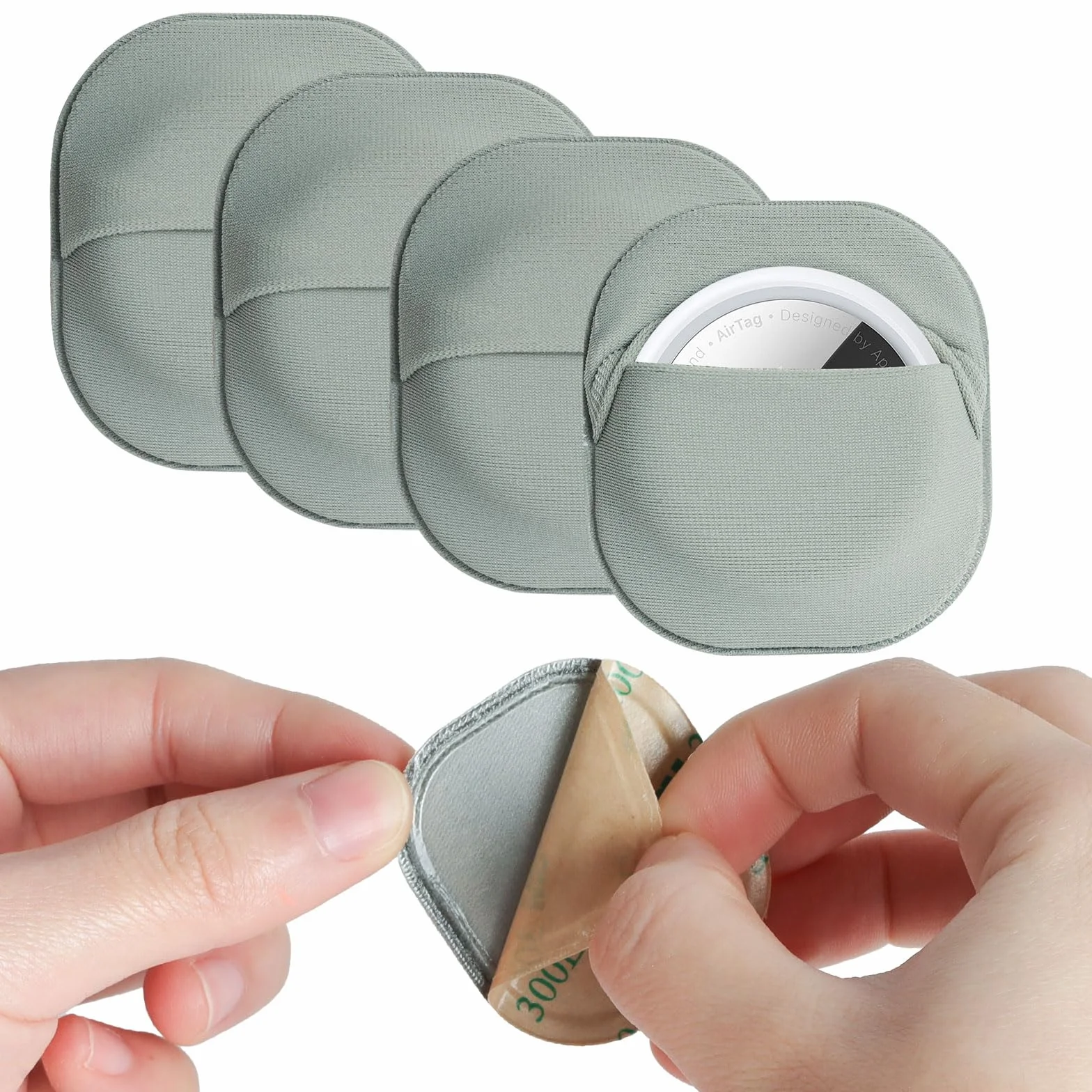 4 sztuki etui na lokalizator Apple Airtag, kompatybilne z trackerem Apple Air Tag, z samoprzylepnym etui Airtag z klejem 3M, nadają się do pilota TV, samochodu, roweru, drona, kamery, nart, bagażu