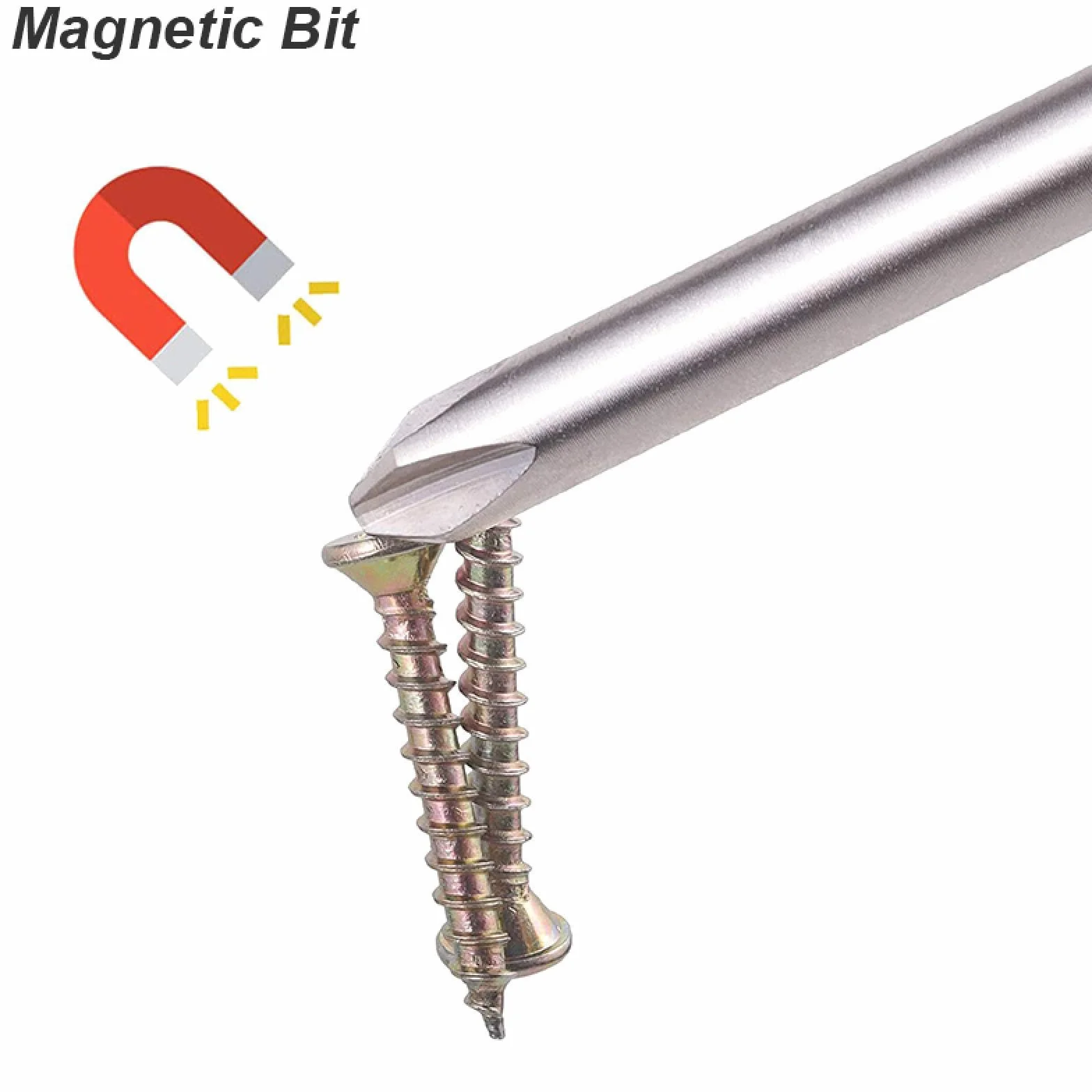 Zestaw bitów do wkrętaków z rowkiem Phillip Square Torx Końcówka wiertła do śrub Mocny magnetyczny adapter Długi krzyżak Narzędzie precyzyjne Kij 100 mm (bity do wkrętaka 16 szt.)