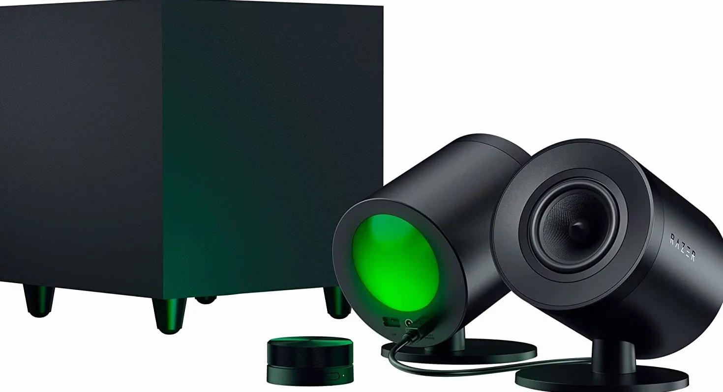 Razer Nommo V2 Pro 2.1 bezprzewodowy subwoofer głośniki do gier PC THX Spatial Audio Czarny