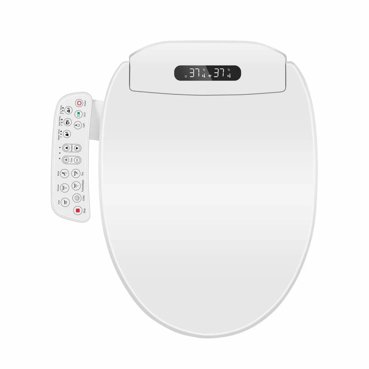 Desineo Japońska deska sedesowa z przodu i podgrzewana deska sedesowa z automatycznym suszeniem, elegancka i przyjazna dla środowiska ciepła woda