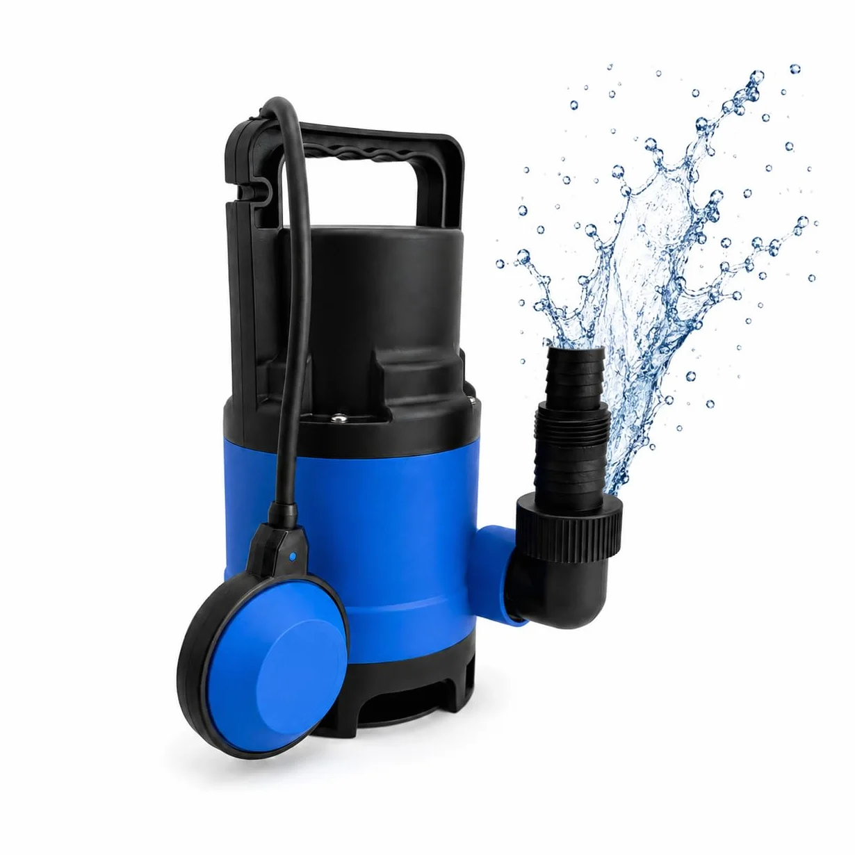 Pompa zanurzeniowa 400 W do brudnej wody, z przepływem 7500 l/h – maks. wysokość tłoczenia 5 m, głębokość zanurzenia 4 m, przewód 10 m, wyłącznik pływakowy i ochrona termiczna, powódź i wysoka woda