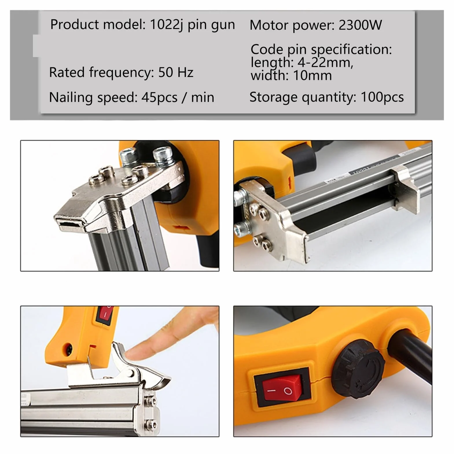2300W elektryczny pistolet do gwoździ U gwoździarka zszywacz zszywacz do drewna zszywacz do mebli elektronarzędzia do baterii