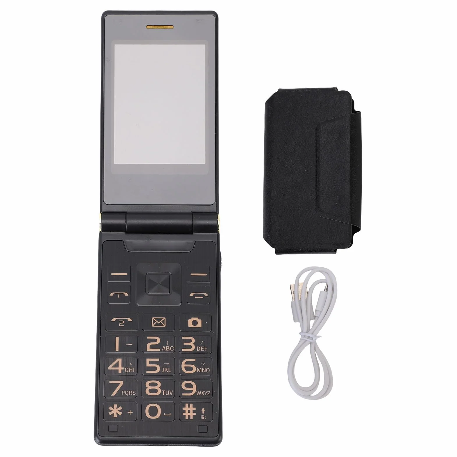 Annadue 4G Flip Cell Telefon, Flip Telefon Odblokowany z 3,0 -calowym 1,8 Cala Podwójny Ekran Podwójny SIM Duże Przyciski 5900 MAh 1,3MP Kamera dla Seniorów (czerwony)