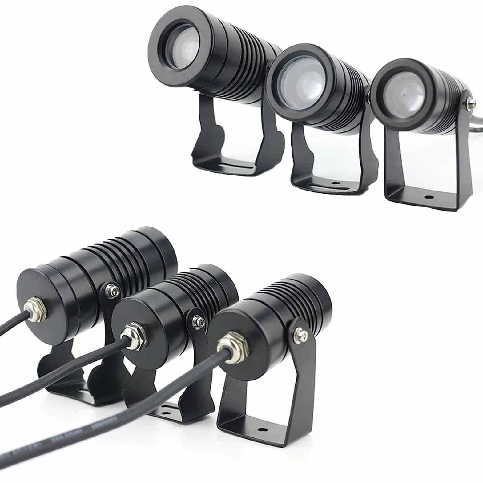 Zewnętrzny reflektor wiązkowy LED - oświetlenie projektora podłogowego, IP67 Wodoodporny reflektor LED, projektor ścienny na zewnątrz budynku światła, wąski reflektor zdalnego oświetlenia (Colo