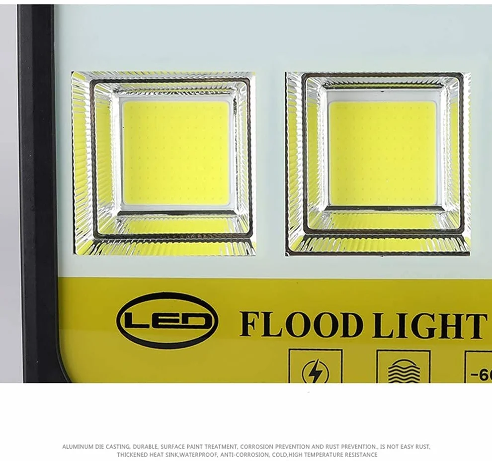 lampy solarne， Reflektory zewnętrzne do domu, reflektory bezpieczeństwa, superjasny reflektor o pełnej mocy, akumulatorowa lampa robocza(100W)