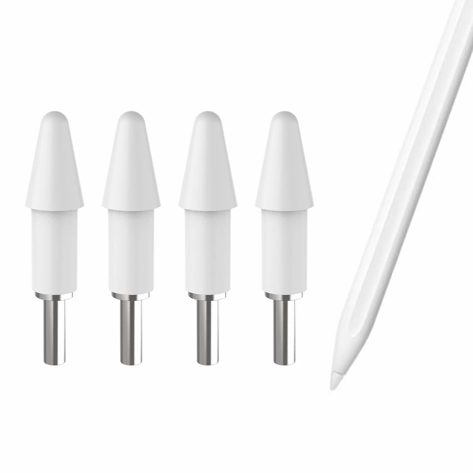 4 sztuki wymiennych końcówek, kompatybilne z Xiaomi Smart Pen (2. generacji), końcówka rysika, wymienne końcówki, końcówki dotykowe, przyjemne uczucie podczas pisania, zamiennik rysika do tabletu