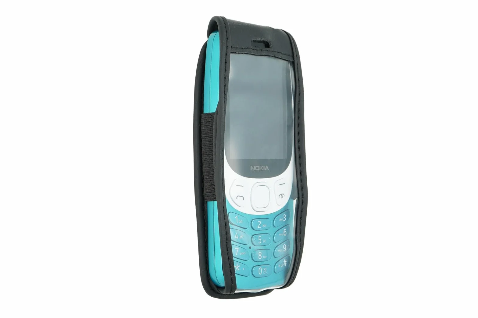Skórzane etui z klipsem do paska kompatybilne z Nokia 3210 (2024) czarne