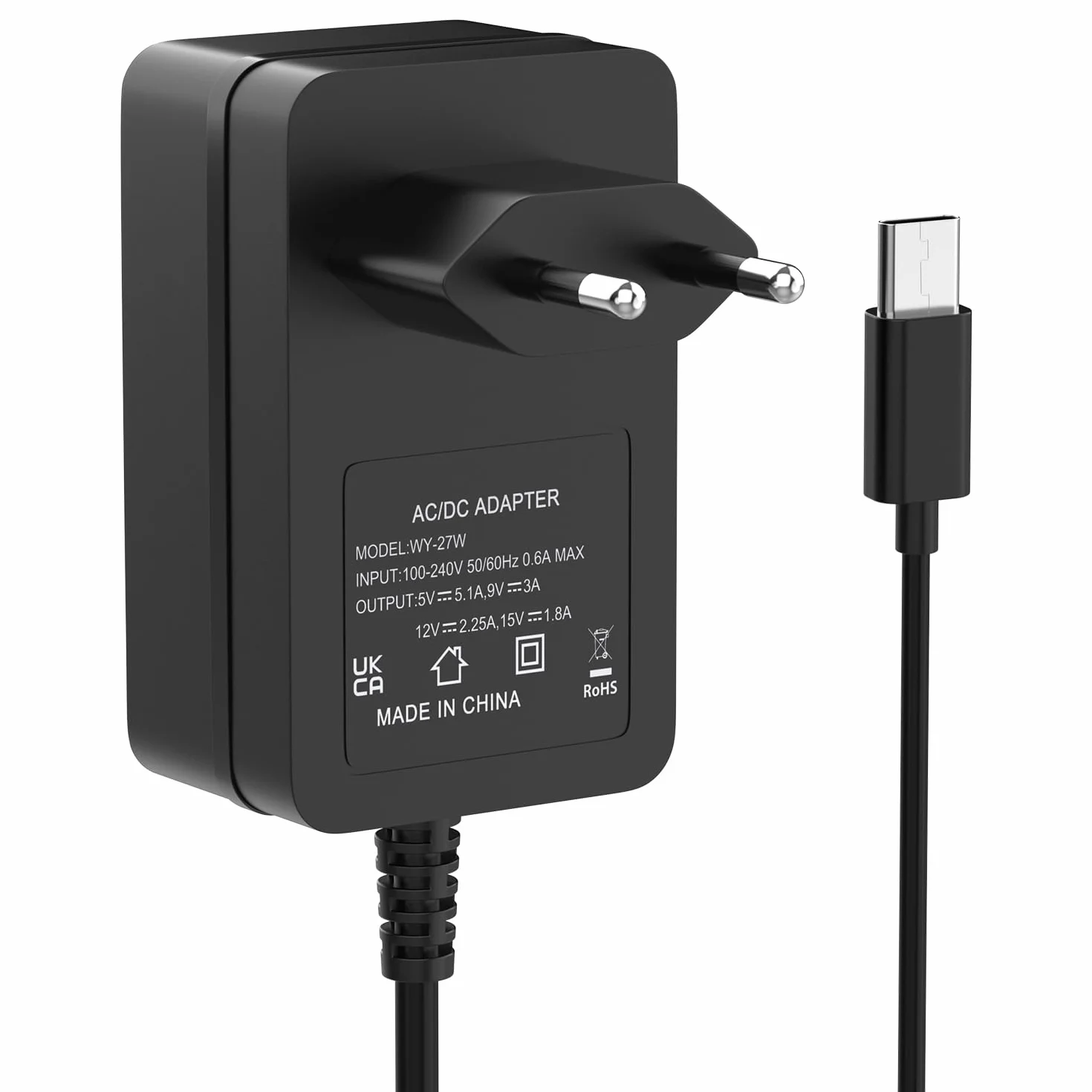 5,1 V 5 A Raspberry Pi 5 zasilacz sieciowy 27 W USB C Power Supply, PD 27 W Power Adapter do Raspberry Pi 5 4 GB/8 GB