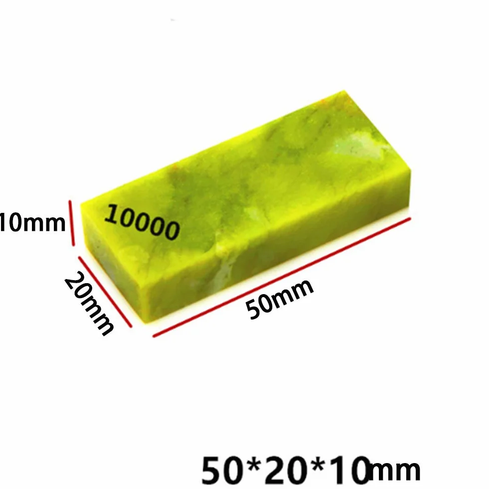 Kamień do ostrzenia noży o ziarnistości 10000, kamień wodny z naturalnego jadeitu, kamień do ostrzenia do ostrzenia i polerowania (50 × 20 × 10 mm)