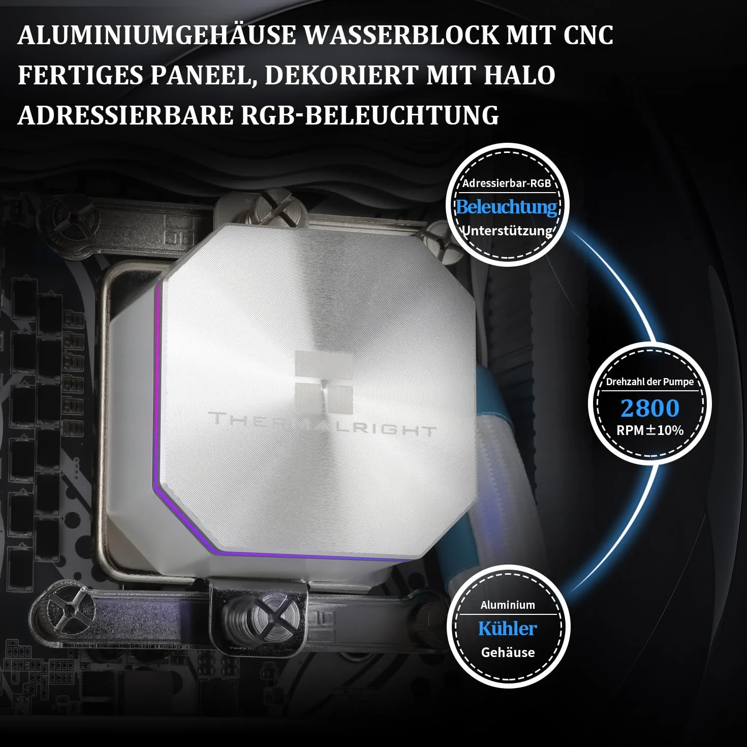 Thermalright Frozen Edge 240 White Chłodzenie cieczy do procesora PWM 120 mm LGA1700/1851/115x AM4/AM5