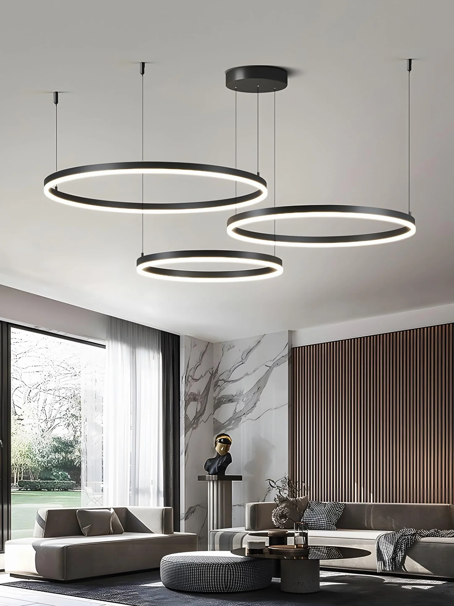 Nowoczesna Lampa Wisząca LED, Regulowany Żyrandol Sufitowy, Kreatywny Wisiorek Światła, Z Pilotem, Możliwość Ściemniania, Do Salonu, Kuchni, Restauracji