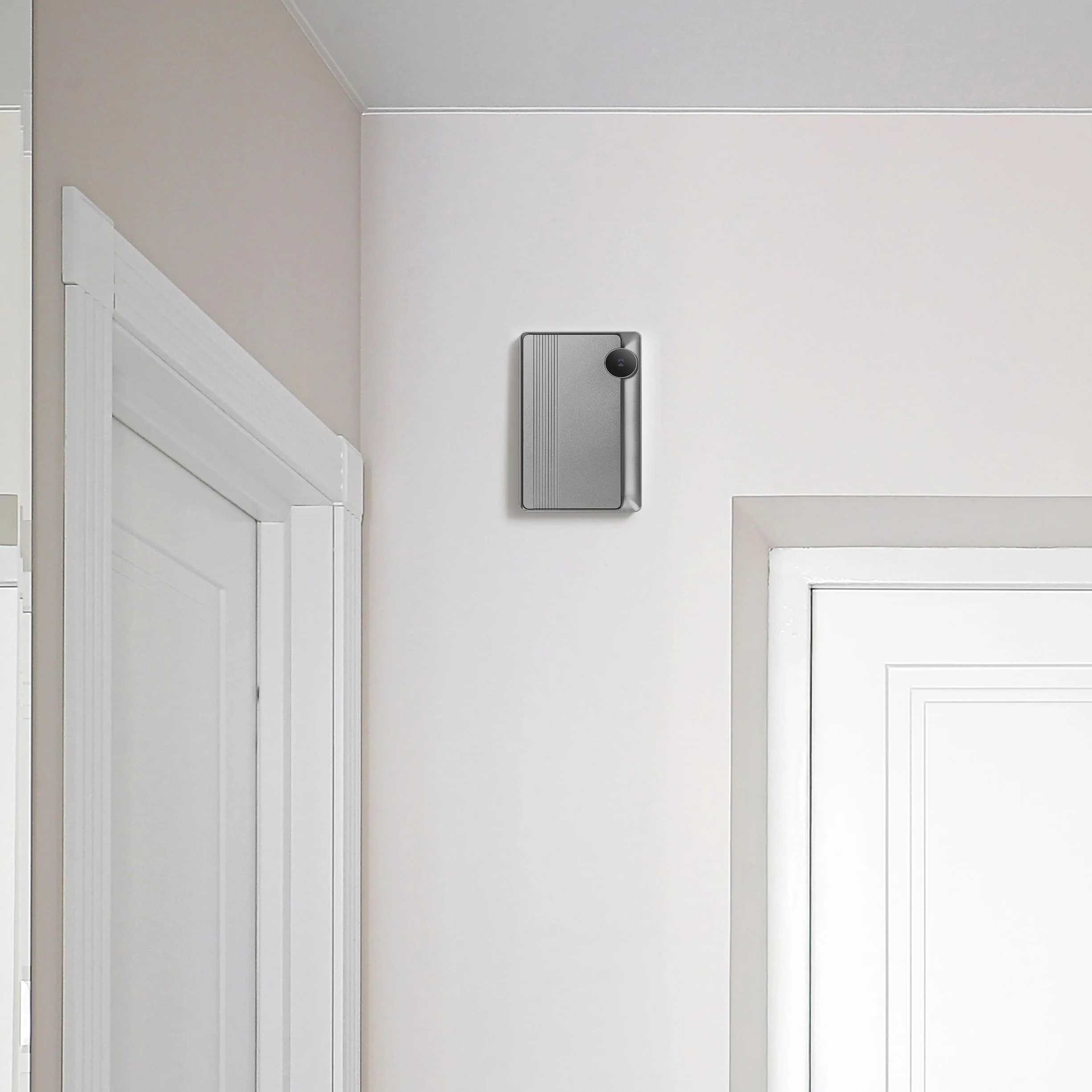 Dzwonek Przewodowy Elektromechaniczny Dwutonowy 80dB pod Instalację Dzwonkową 230V do Użytku Wewnątrz Pomieszczeń IP20 (grafitowy)