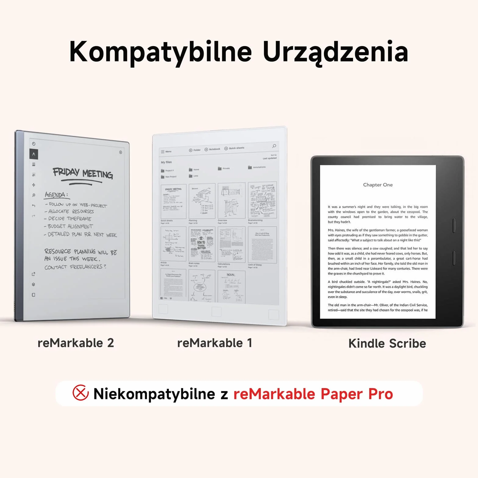 Rysik do Remarkable 2 Pen, Stylus EMR z Gumką, Poziom Nacisku 4096, Odrzucenie Dłoni, Pióro Cyfrowe Kompatybilne z Remarkable 2/1/Kindle Scribe